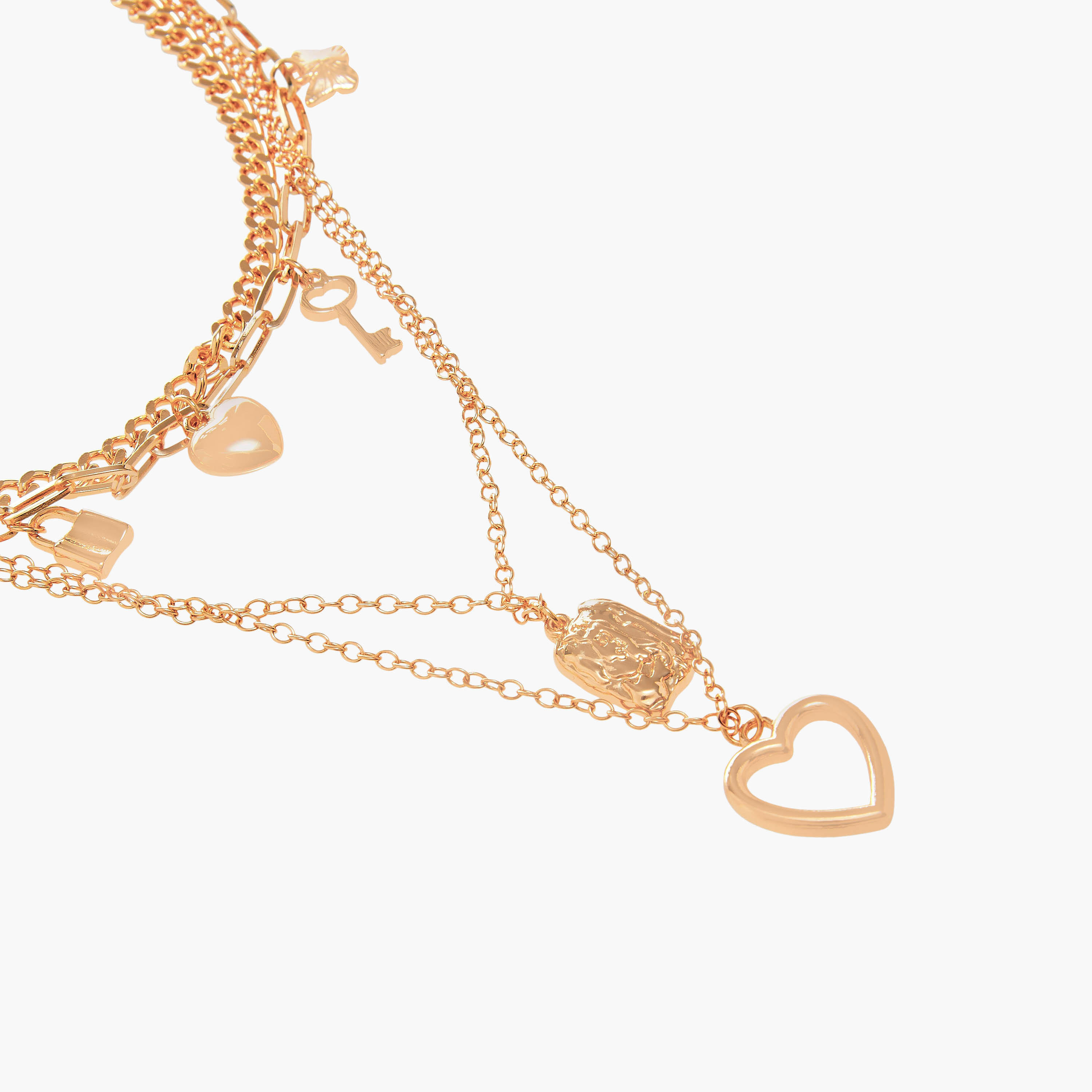 Layered Pendant Necklace with Lobster Clasp Closure-women-watchesandjewellery-jewellery-necklacesandpendants-image-4