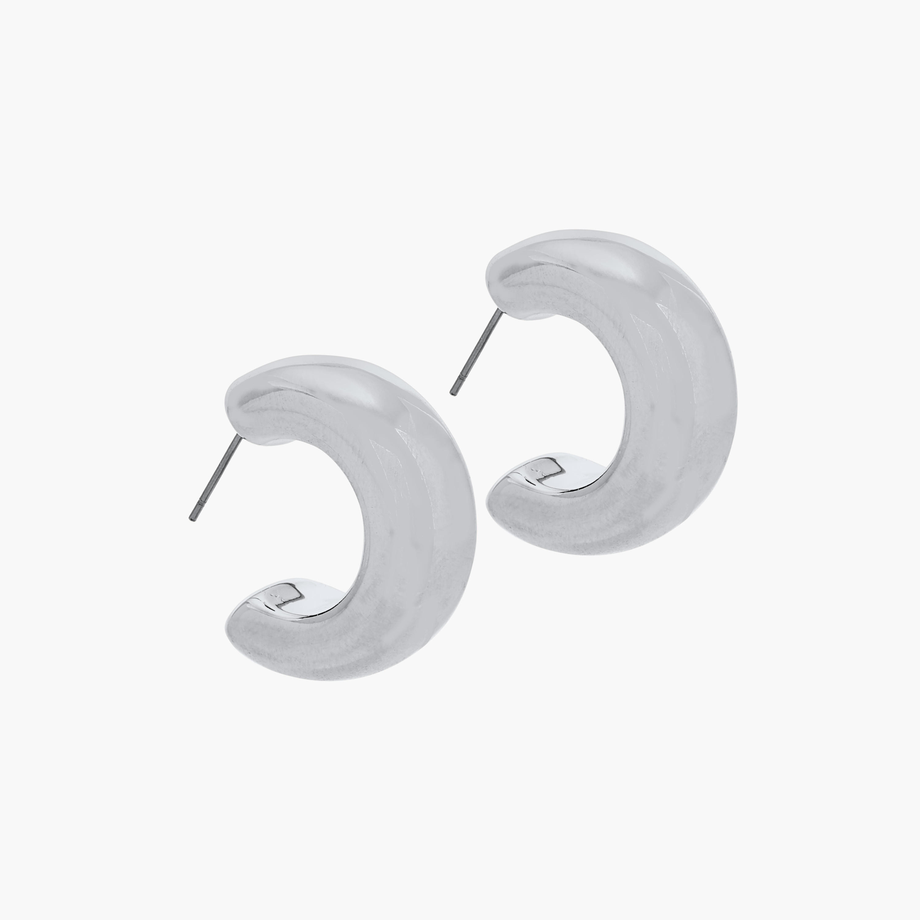 حلقان ميتاليك بمكبس إغلاق خلفي - طقم من 5 أزواج-women-watchesandjewellery-jewellery-earrings-image-3