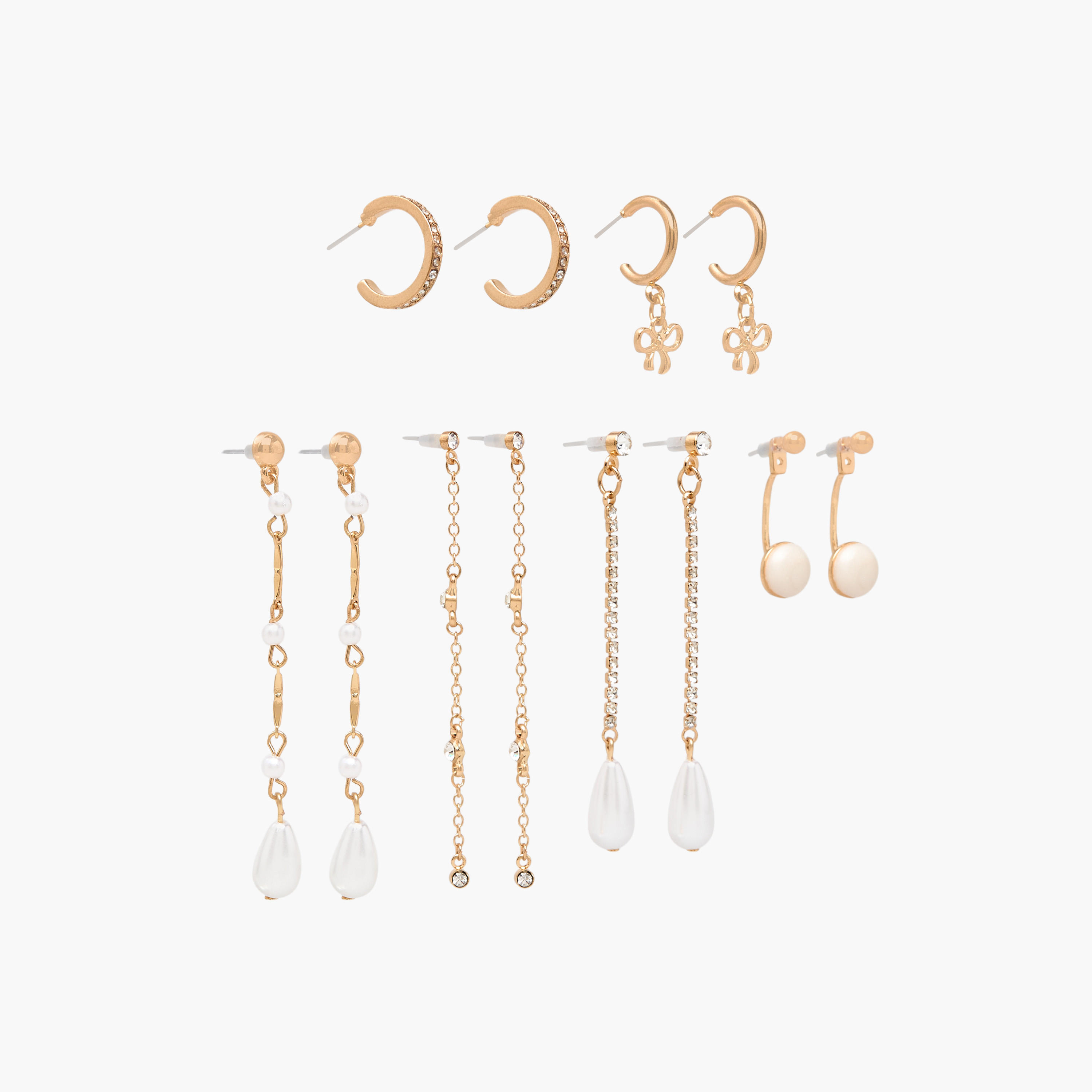حلقان متنوعة - طقم 6 أزواج-women-watchesandjewellery-jewellery-earrings-image-1