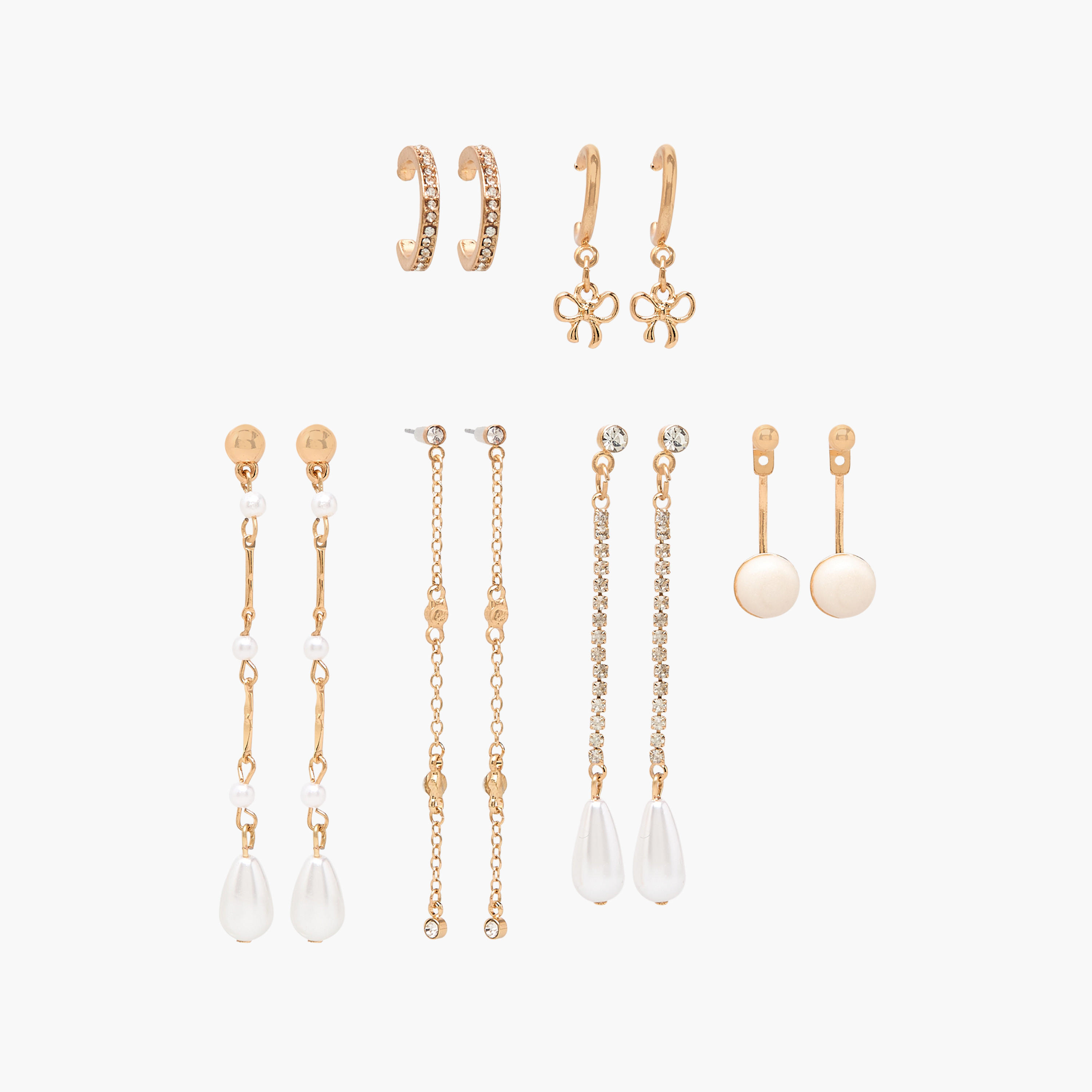 حلقان متنوعة - طقم 6 أزواج-women-watchesandjewellery-jewellery-earrings-image-2