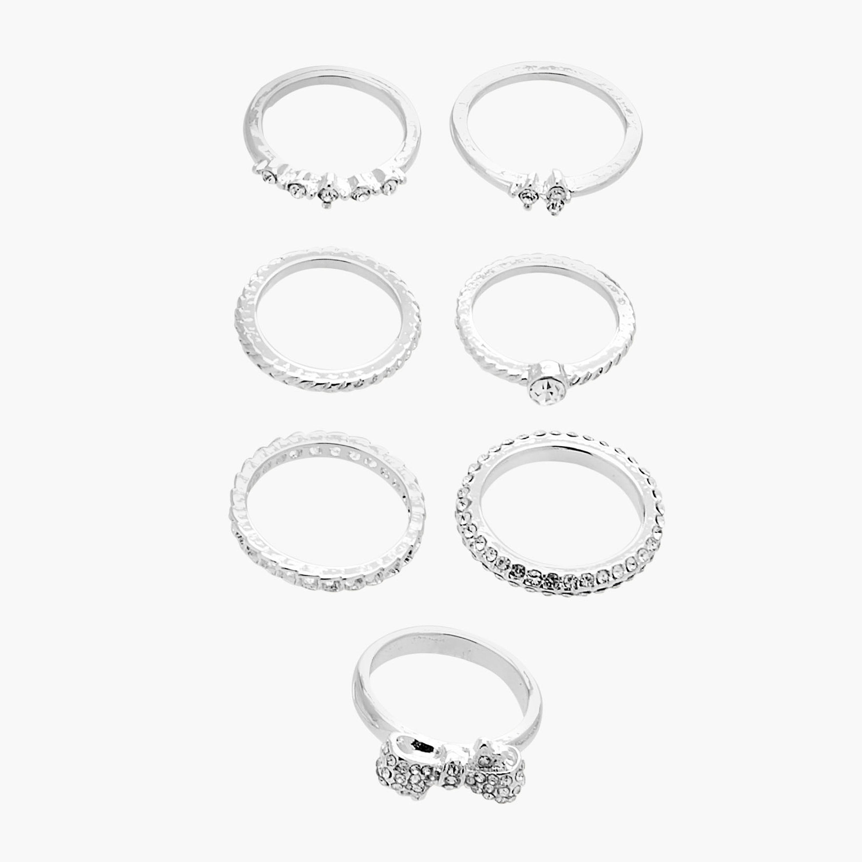 خواتم ميتالك متنوعة - طقم من 7-women-watchesandjewellery-jewellery-rings-image-1