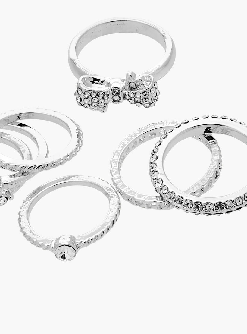 Set of 7 - Assorted Metallic Rings-women-watchesandjewellery-jewellery-rings-image-3