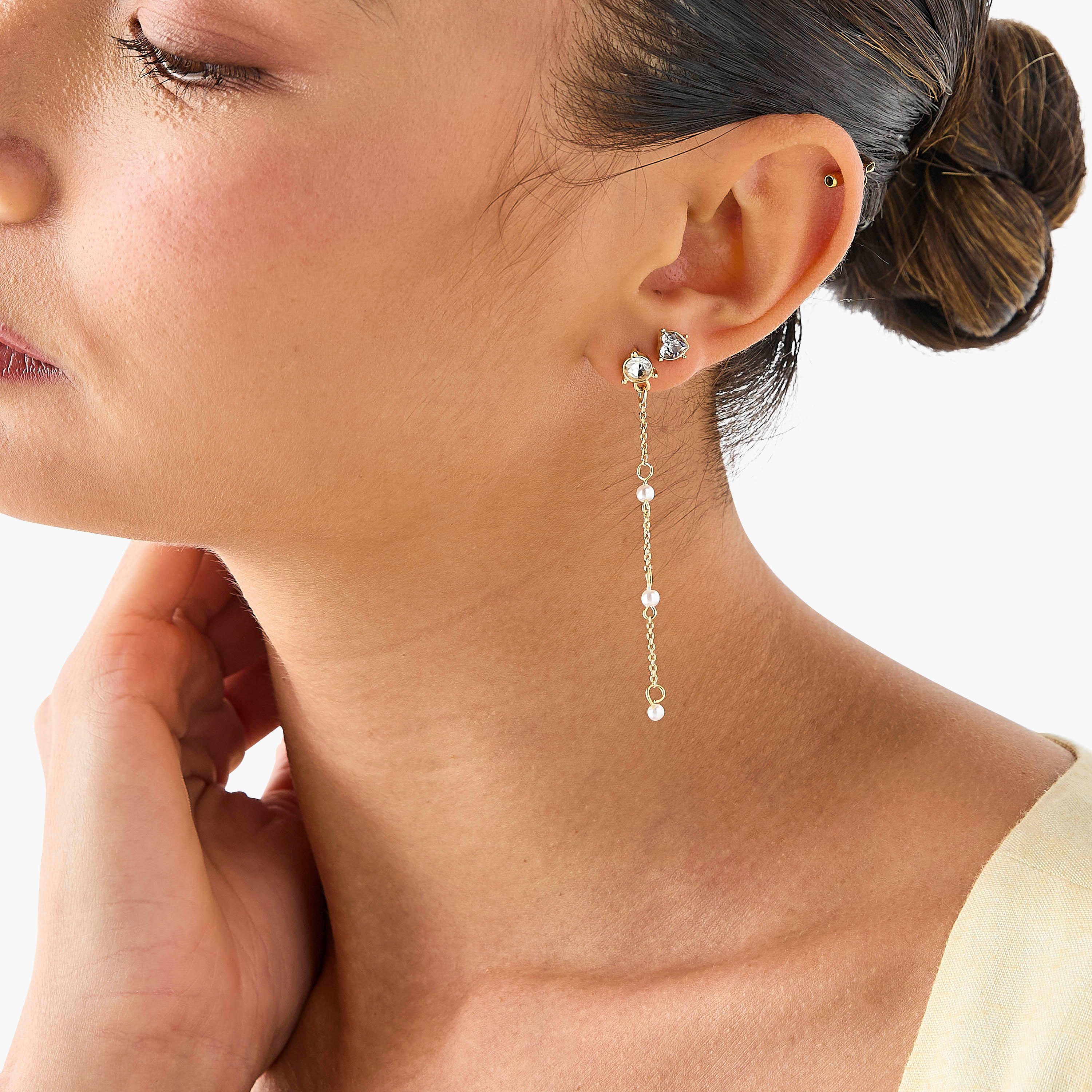 حلقان متنوعة بمكبس إغلاق خلفي - طقم من 9 أزواج-women-watchesandjewellery-jewellery-earrings-image-4