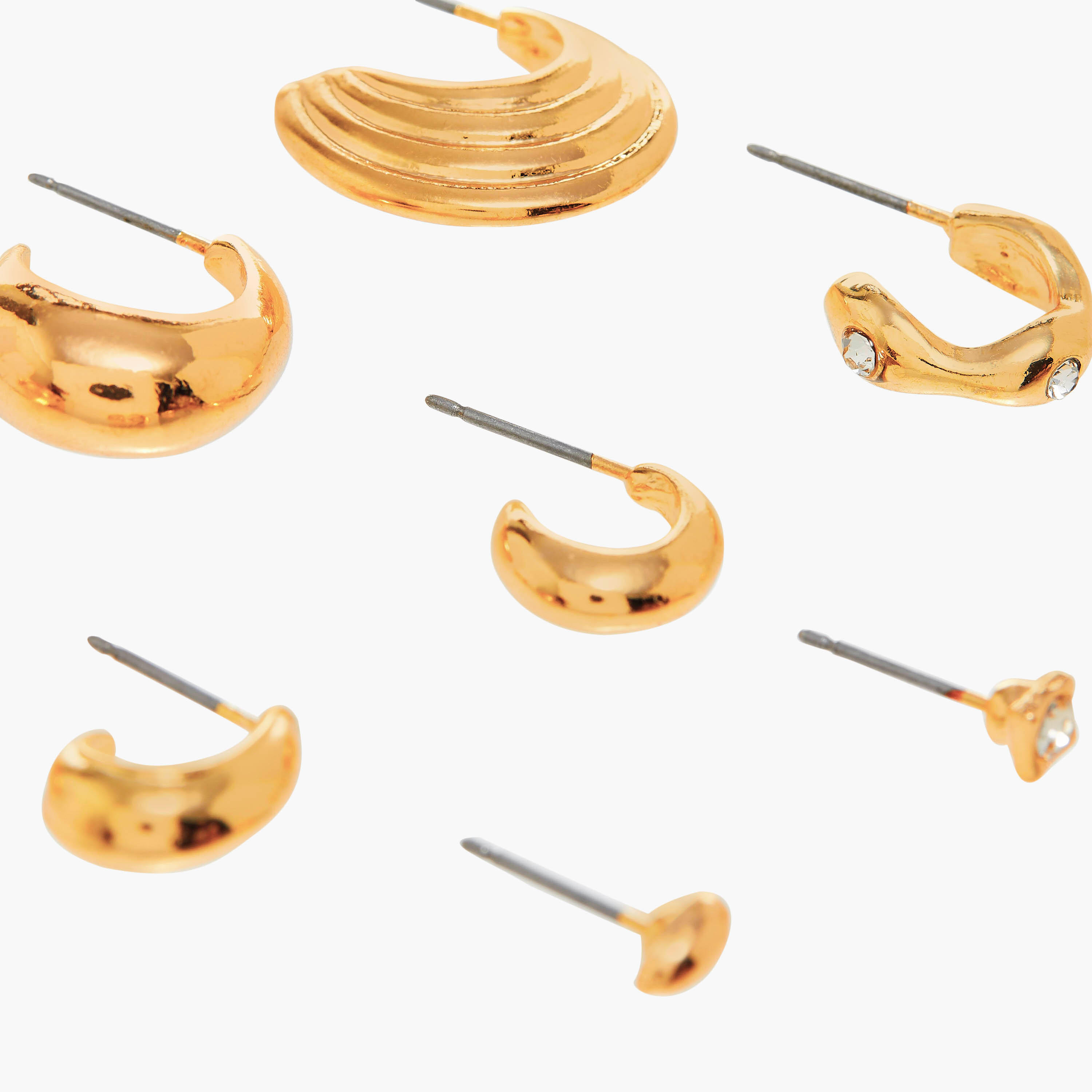 حلقان متنوعة بمكبس إغلاق خلفي - طقم من 9 أزواج-women-watchesandjewellery-jewellery-earrings-image-4