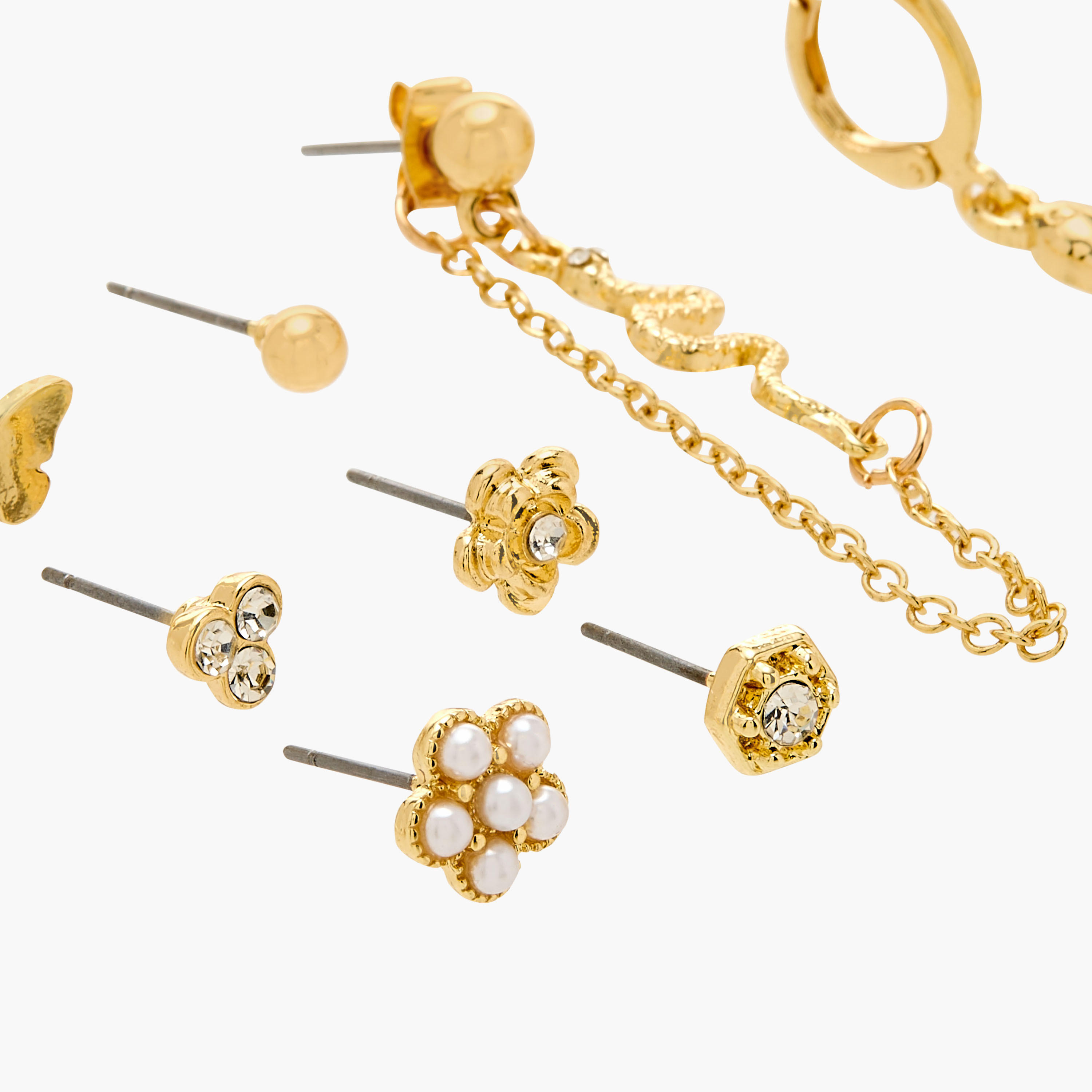 حلقان ميتاليك متنوعة - طقم 9 أزواج-women-watchesandjewellery-jewellery-earrings-image-2