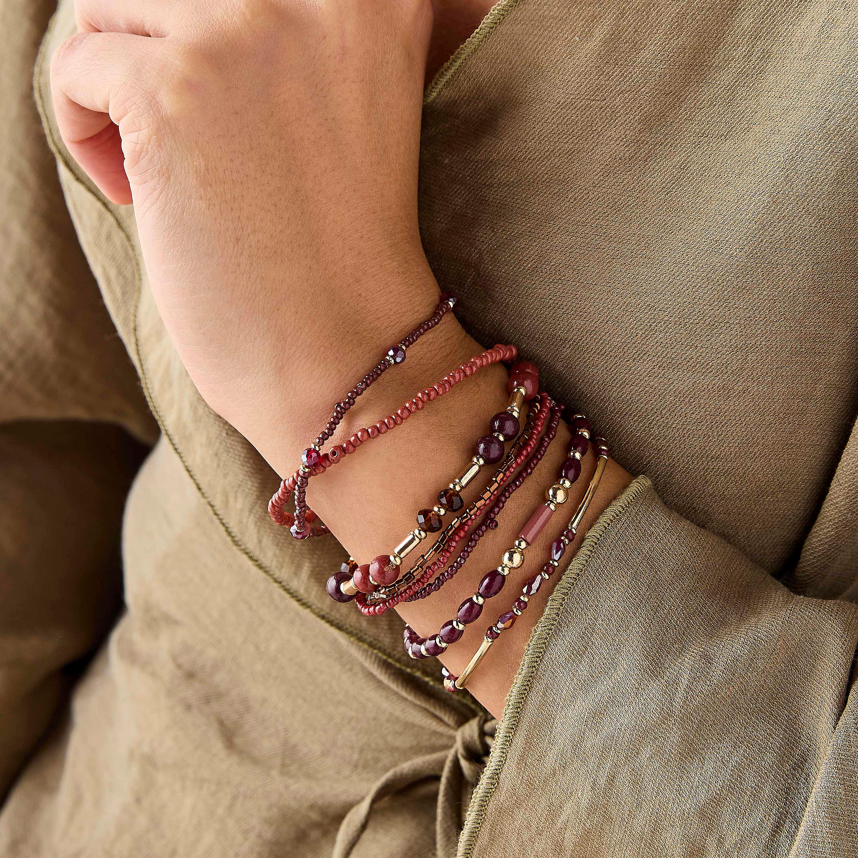 Set of 9 - Stretchable Bracelet Set-women-watchesandjewellery-jewellery-banglesandbracelets-image-2