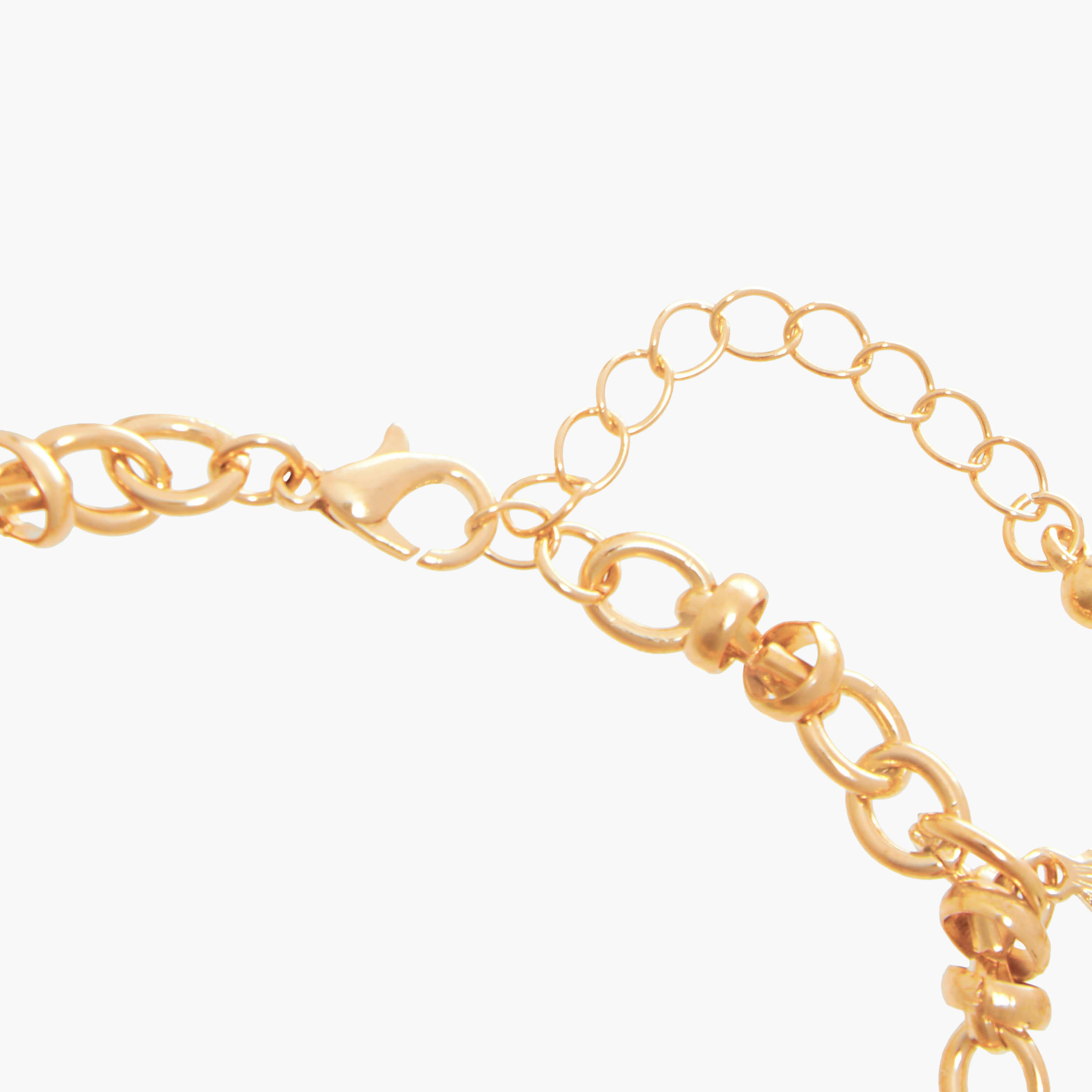Charm Accent Chain Bracelet with Lobster Clasp Closure-women-watchesandjewellery-jewellery-banglesandbracelets-image-4