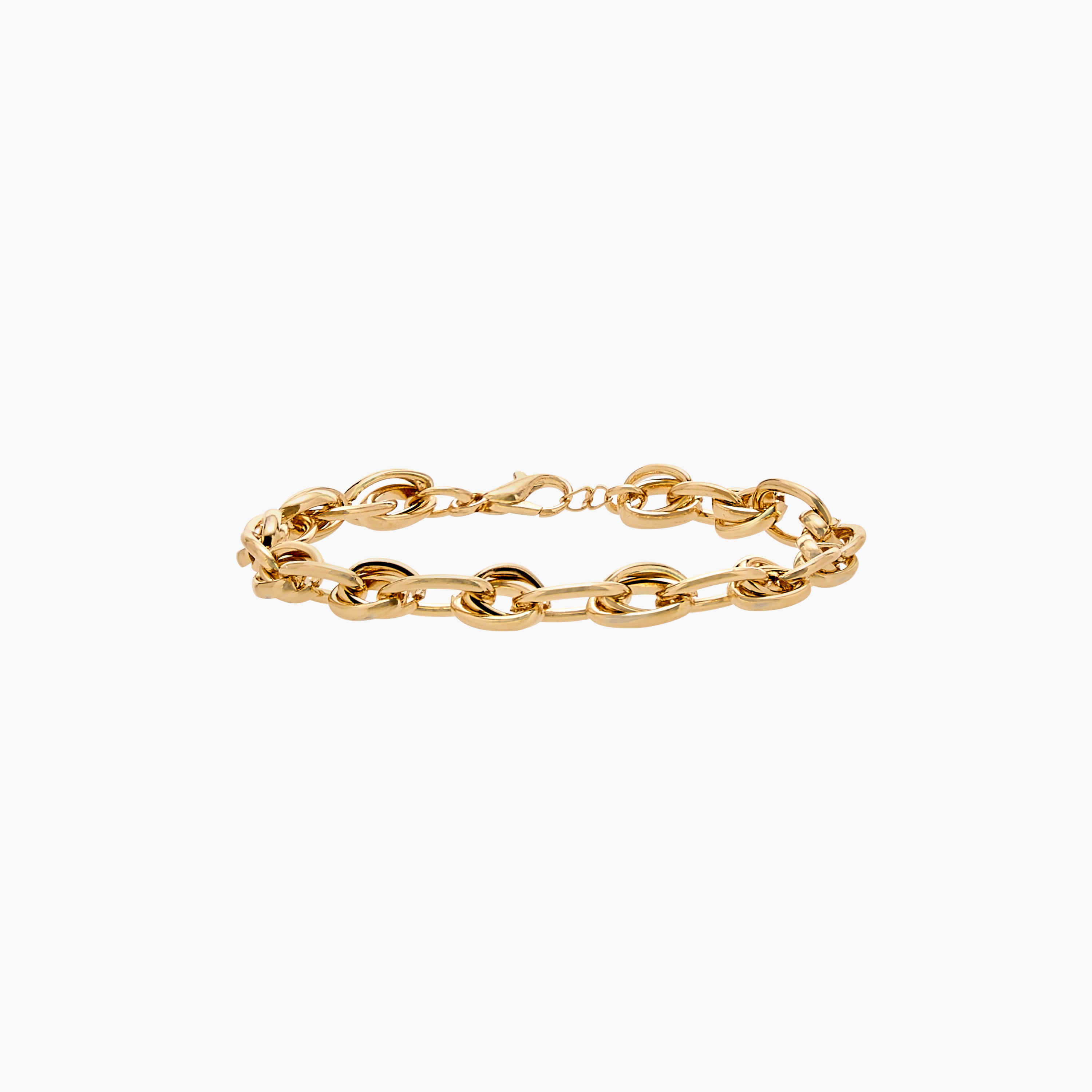 Metallic Link Bracelet with Lobster Clasp Closure-women-watchesandjewellery-jewellery-banglesandbracelets-image-3