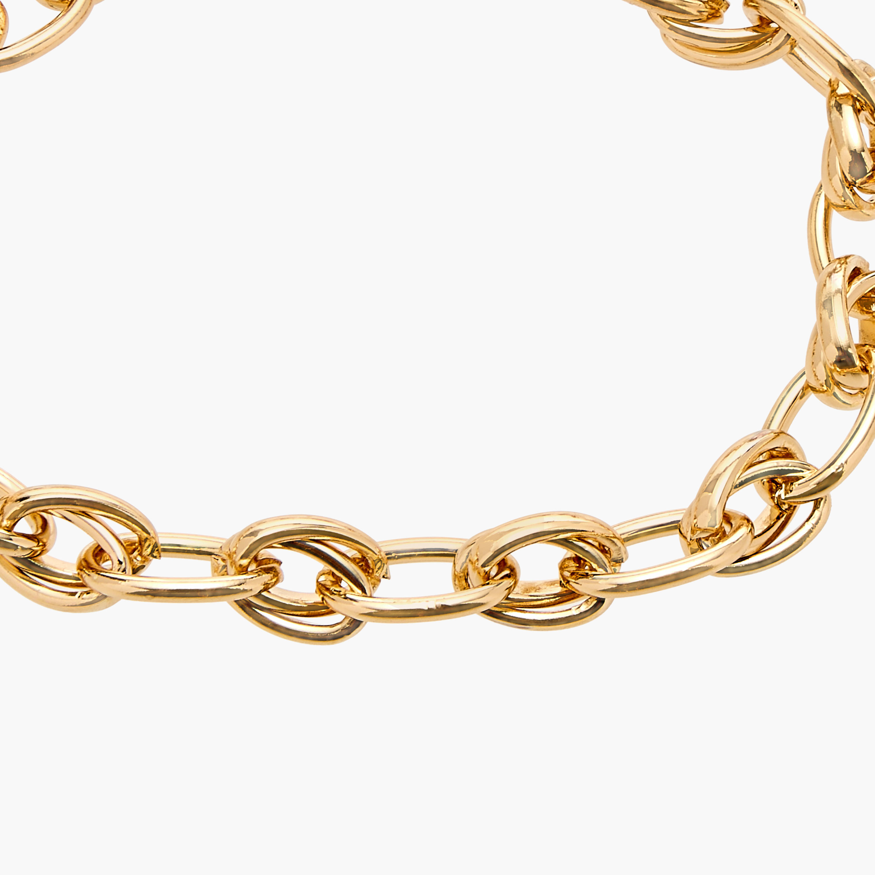 Metallic Link Bracelet with Lobster Clasp Closure-women-watchesandjewellery-jewellery-banglesandbracelets-image-5