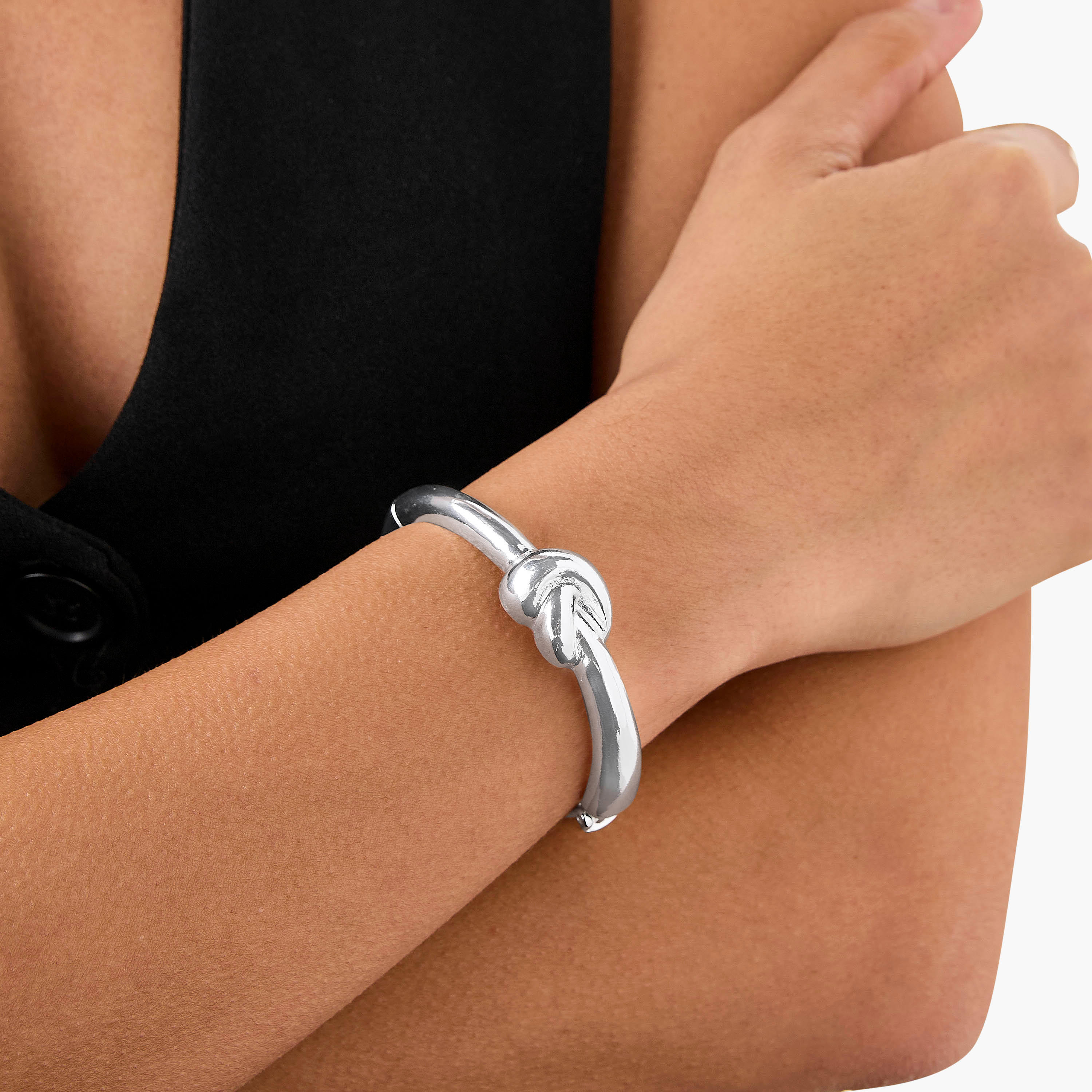 Knot Accent Metallic Bracelet-women-watchesandjewellery-jewellery-banglesandbracelets-image-2