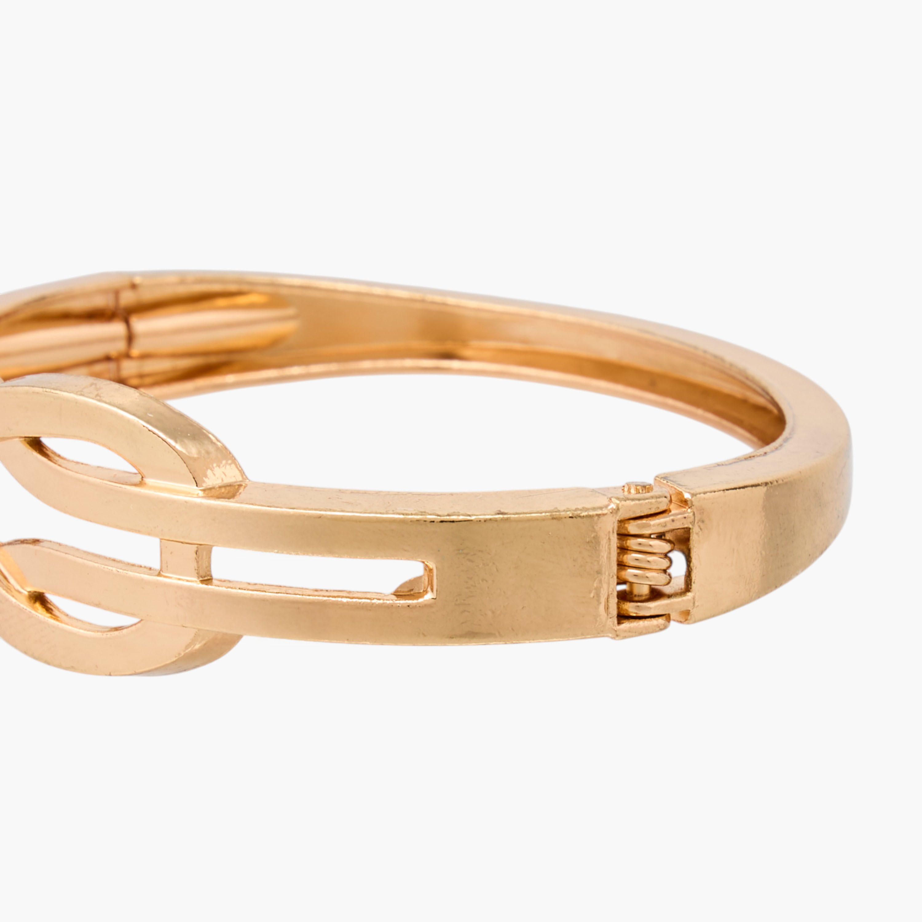 سوار ميتاليك بزينة عقدة-women-watchesandjewellery-jewellery-banglesandbracelets-image-1