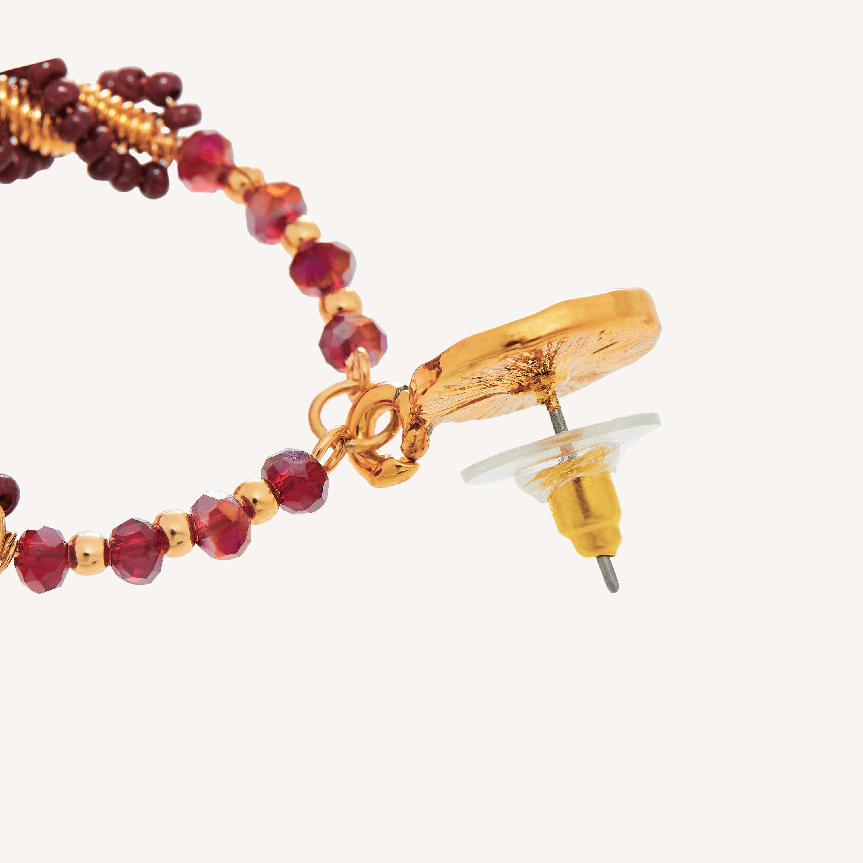 Bead Embellished Drop Earrings with Pushback Closure-women-watchesandjewellery-jewellery-earrings-image-5