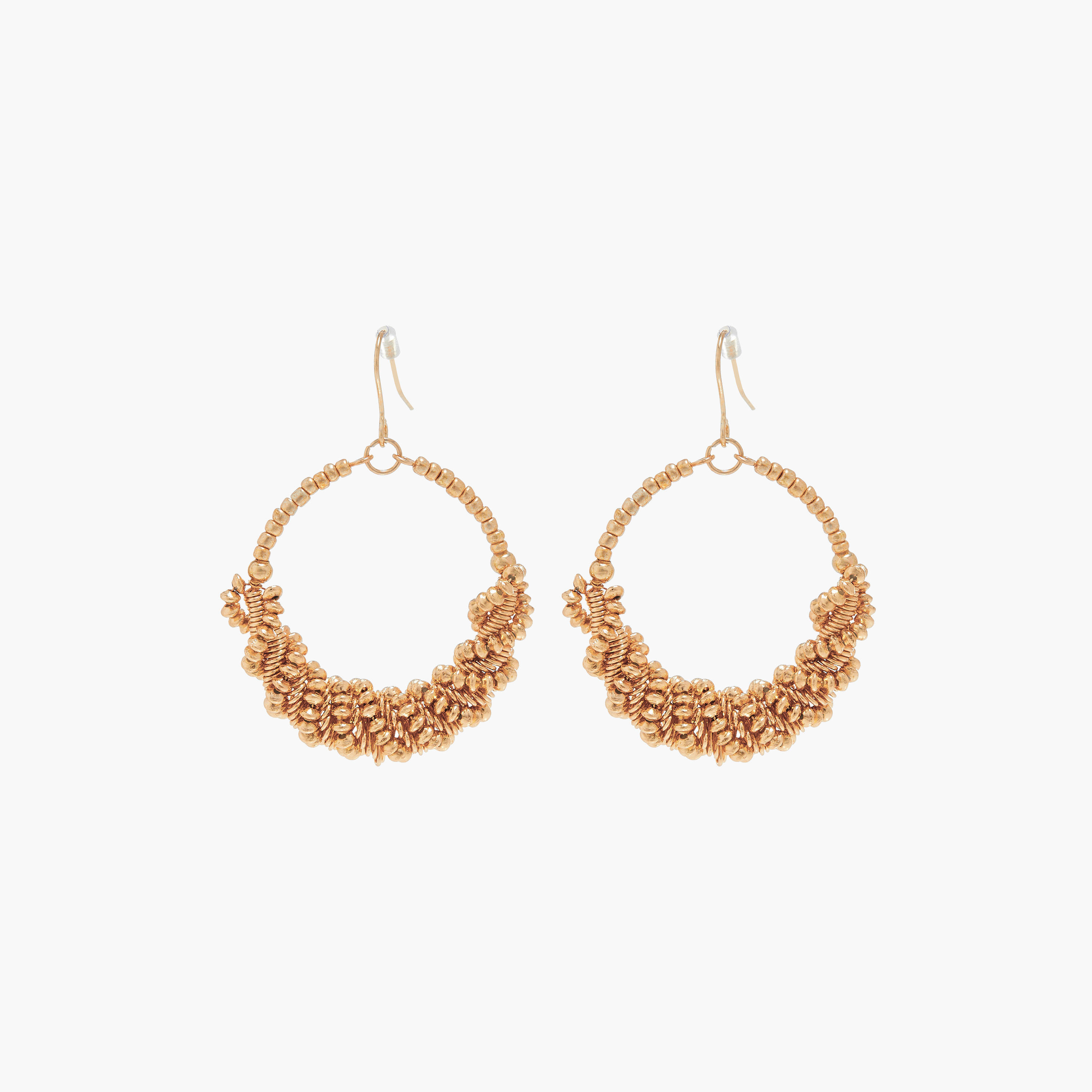 Bead Embellished Drop Earrings with Pushback Closure-women-watchesandjewellery-jewellery-earrings-image-1