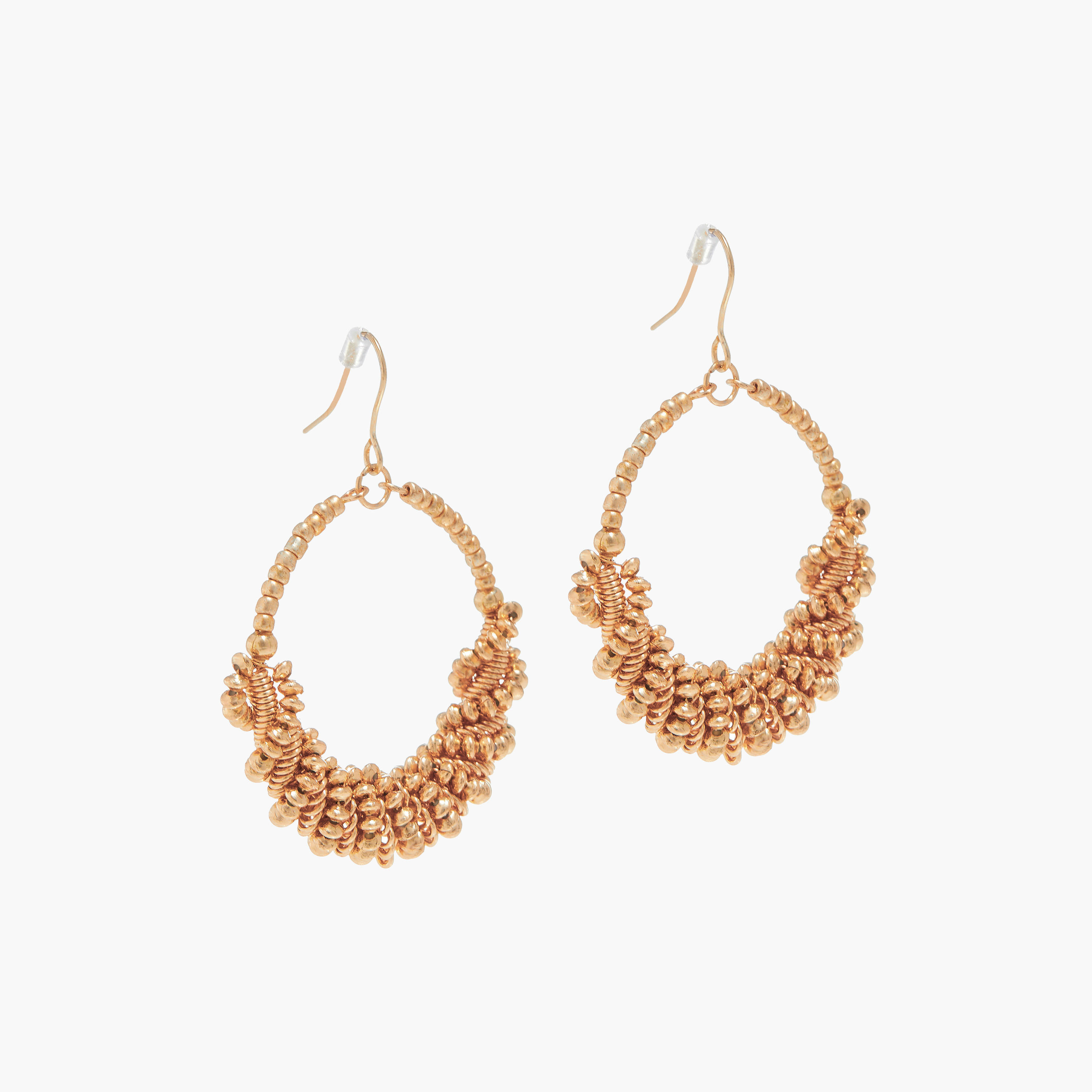 Bead Embellished Drop Earrings with Pushback Closure-women-watchesandjewellery-jewellery-earrings-image-3