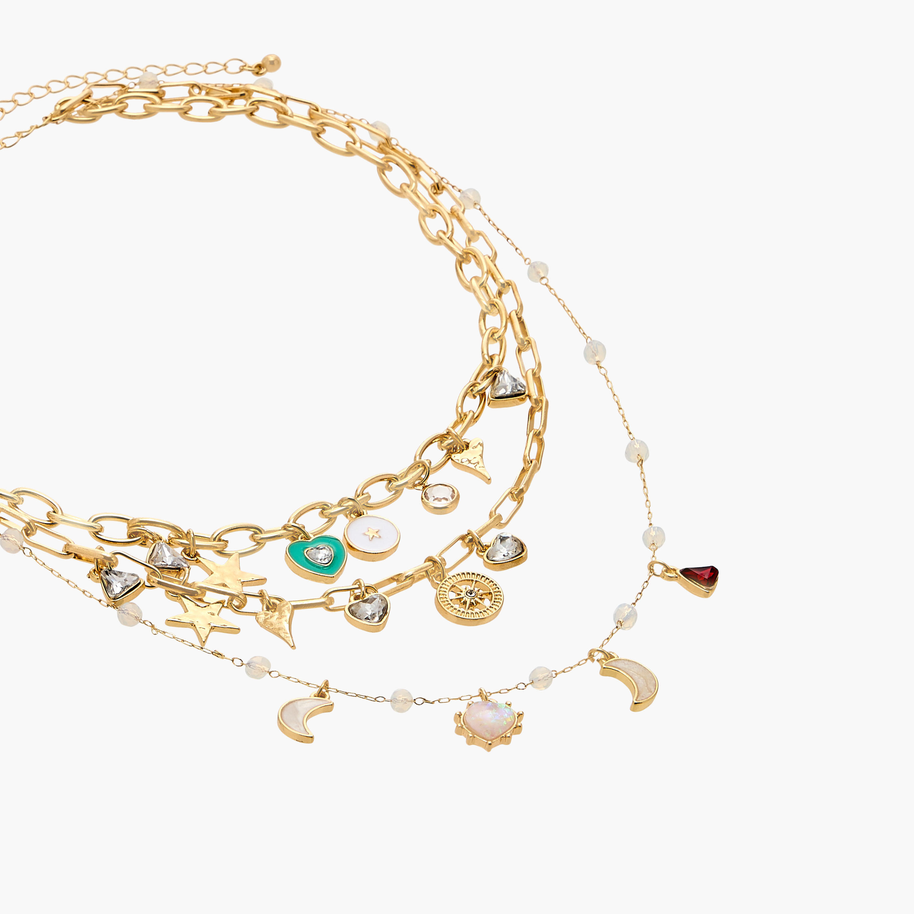 عقد بطبقات مع تفاصيل دلايات وإغلاق بمشبك-women-watchesandjewellery-jewellery-necklacesandpendants-image-3