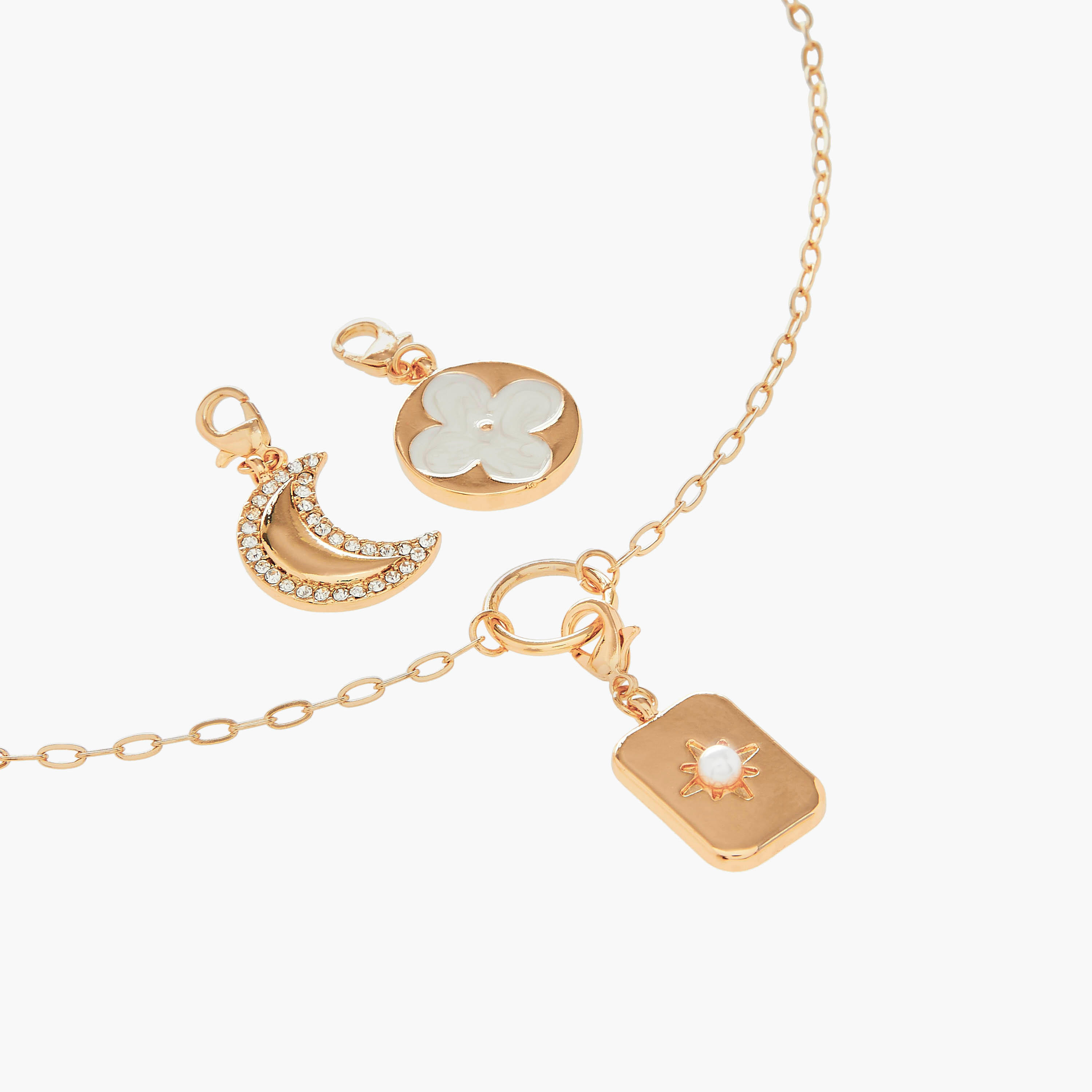 Metallic Chain Pendant Necklace with Charms-women-watchesandjewellery-jewellery-necklacesandpendants-image-4