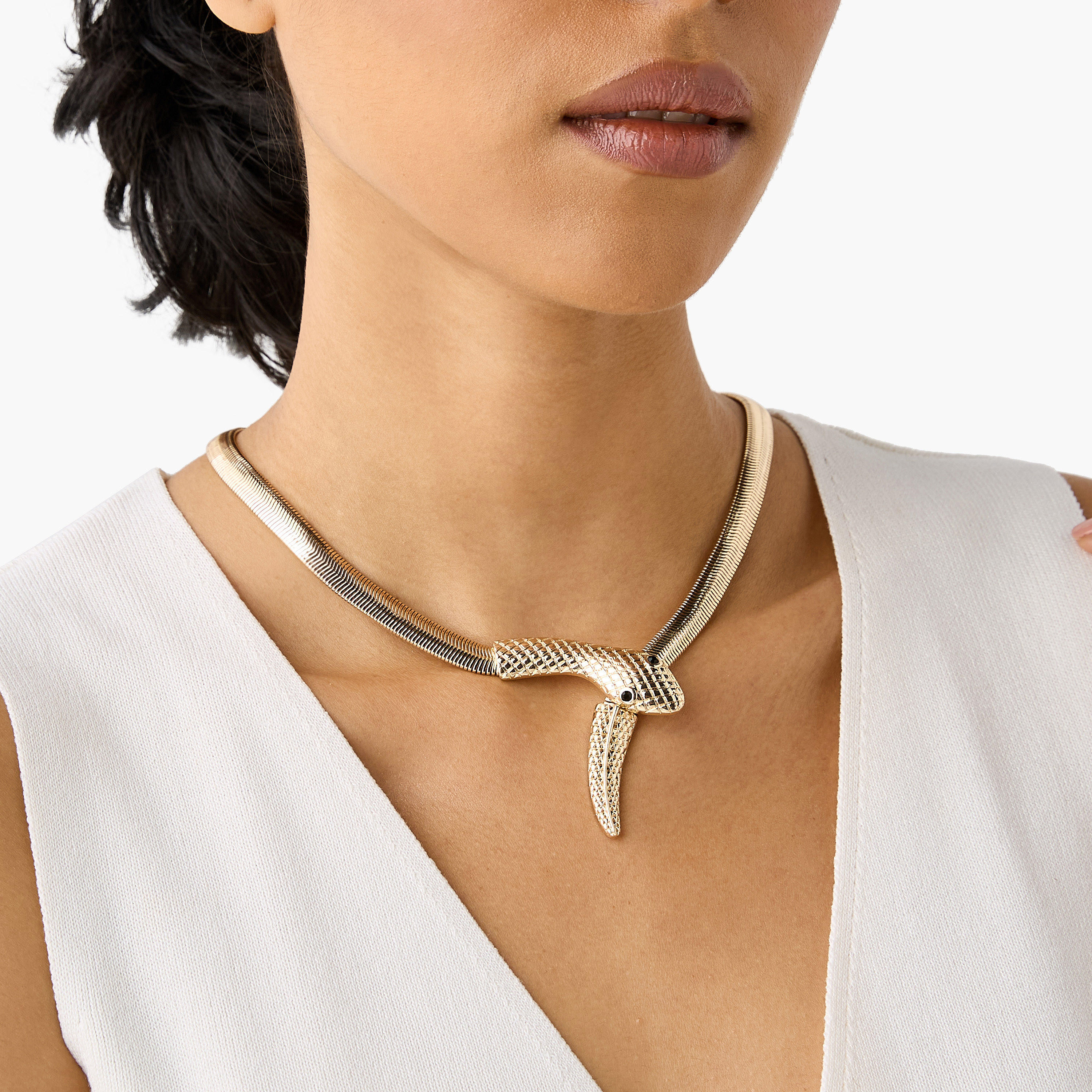 عقد ميتاليك بتفاصيل ثعبان-women-watchesandjewellery-jewellery-necklacesandpendants-image-2