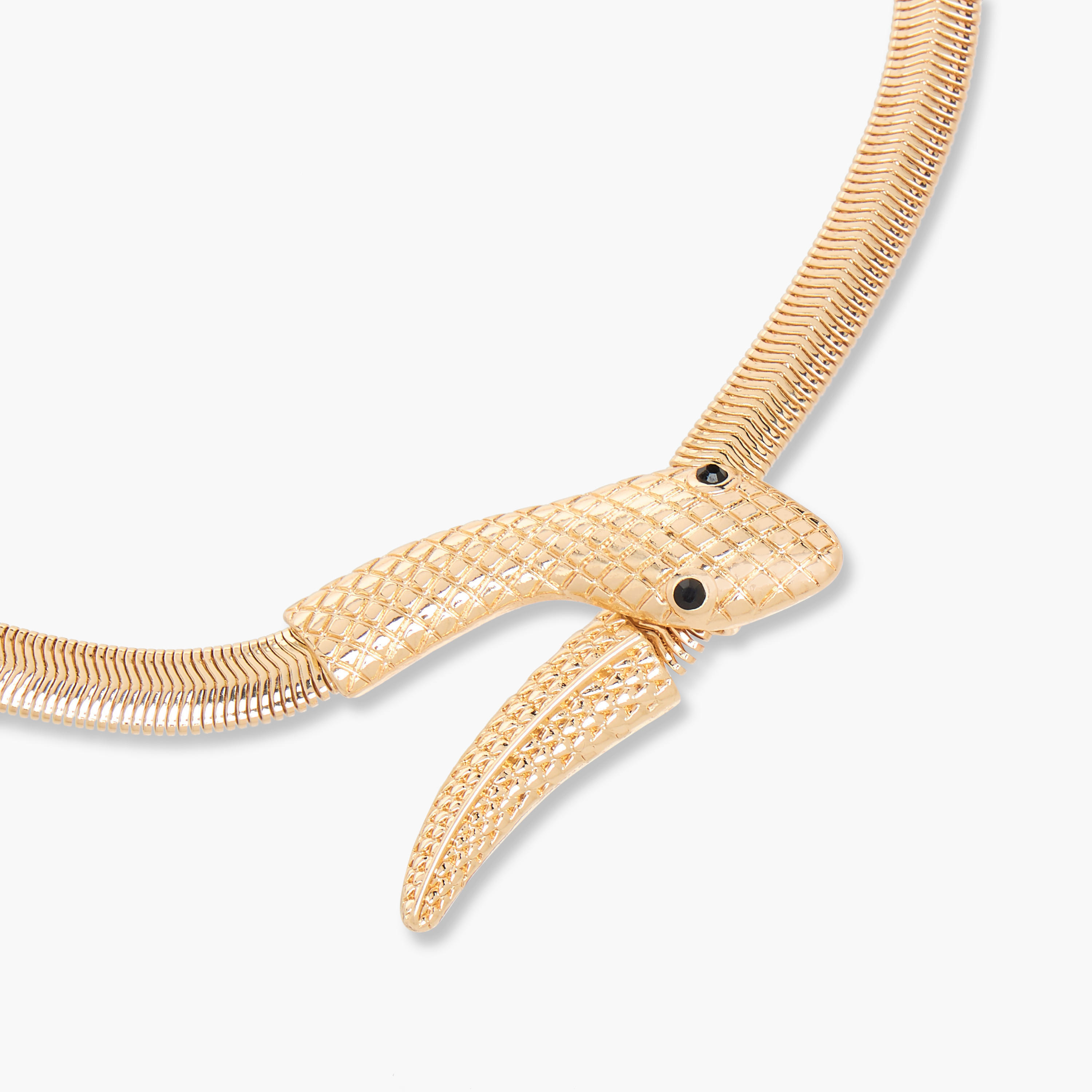 Metallic Necklace with Snake Detail-women-watchesandjewellery-jewellery-necklacesandpendants-image-3