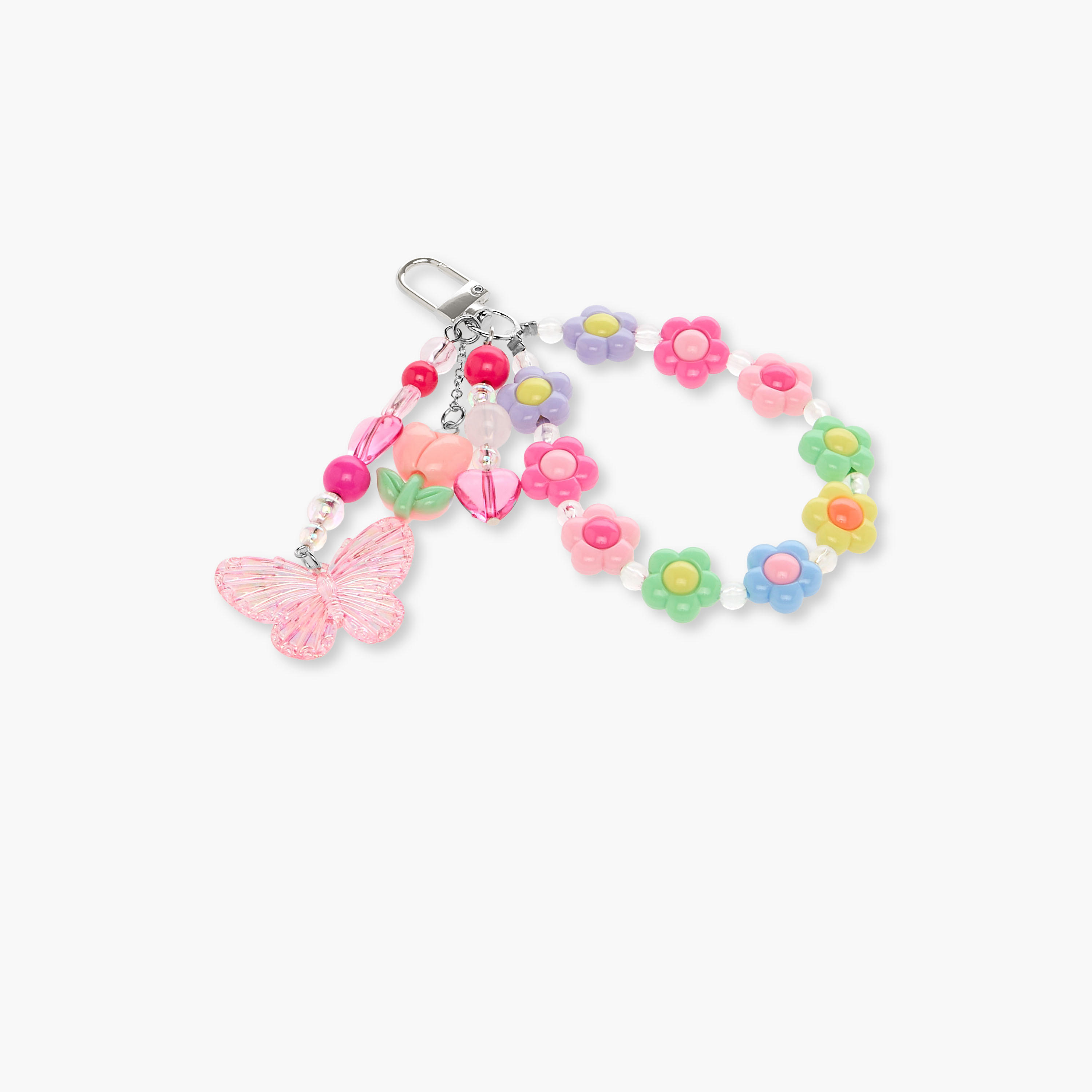 Gloo Floral Bead Detail Bag Charm with Lobster Hook-women-clothingaccessories-novelties-image-2