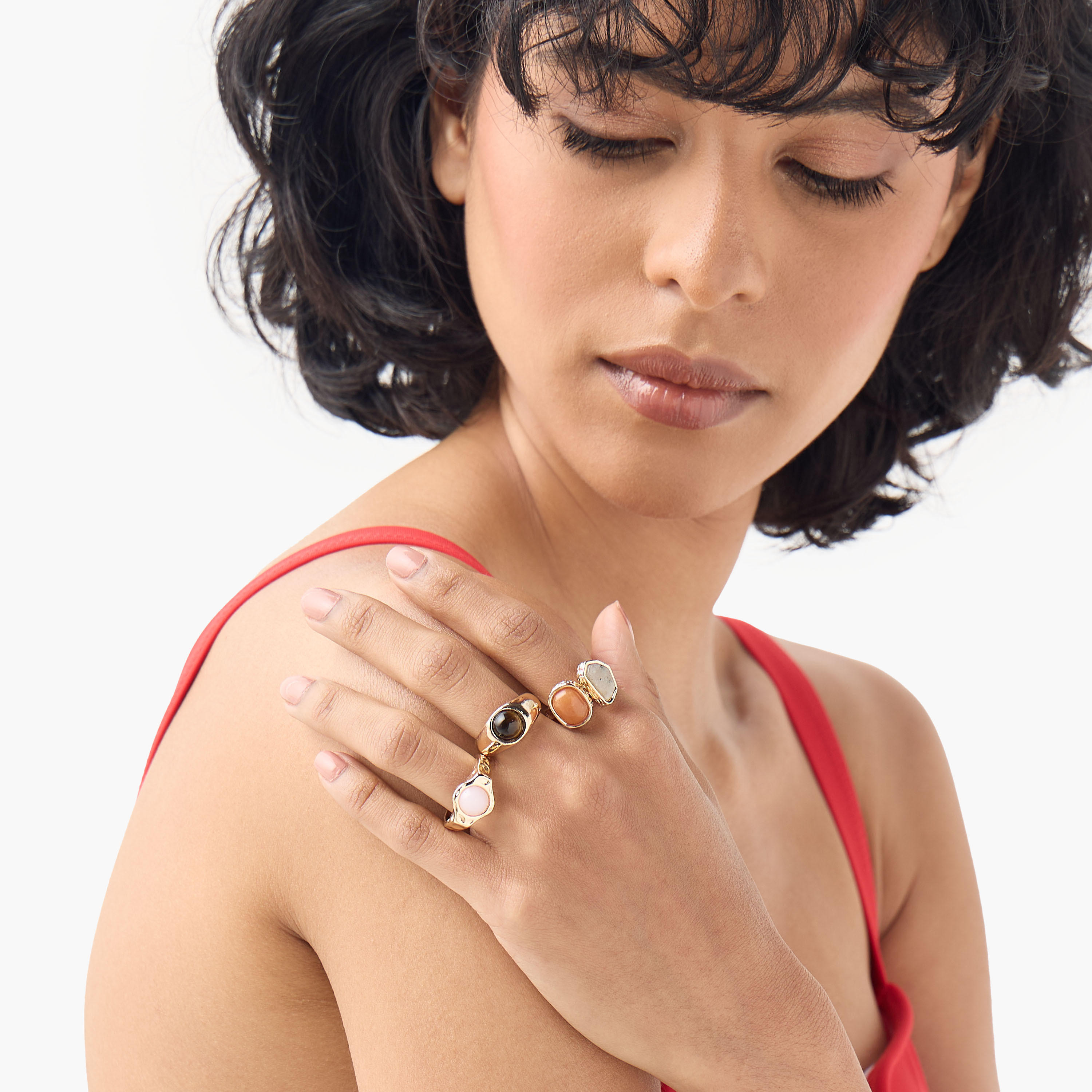 Set of 3 - Embellished Ring-women-watchesandjewellery-jewellery-rings-image-2