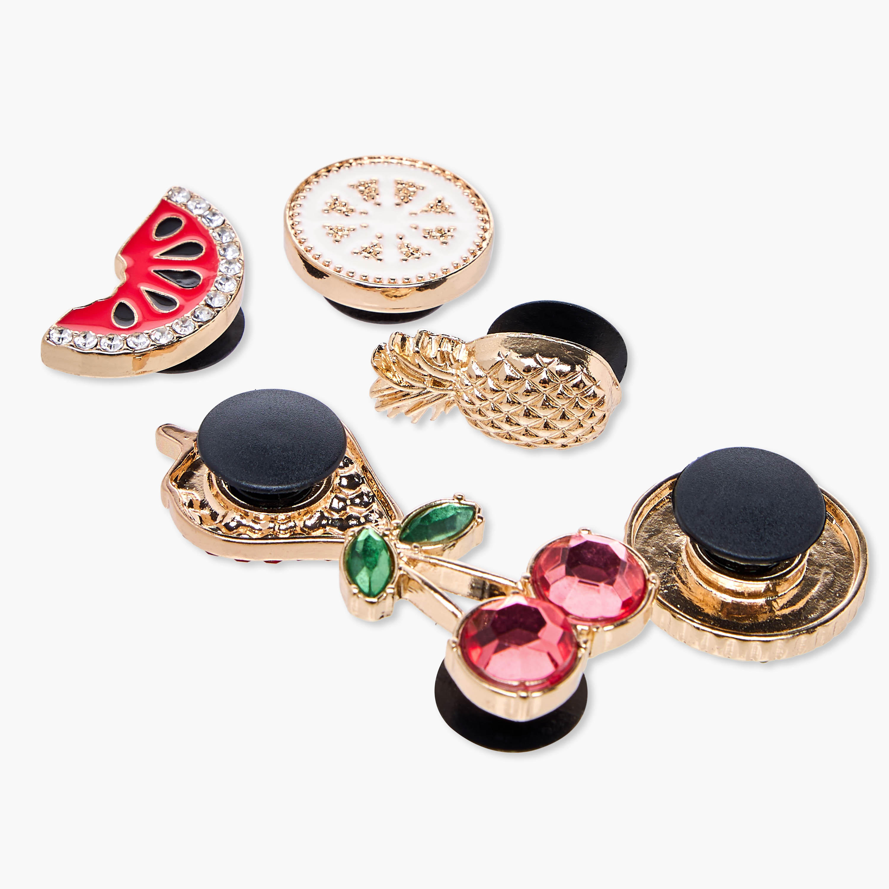 Set of 6 - Fruit Themed Metal Clog Charms-women-clothingaccessories-novelties-image-4