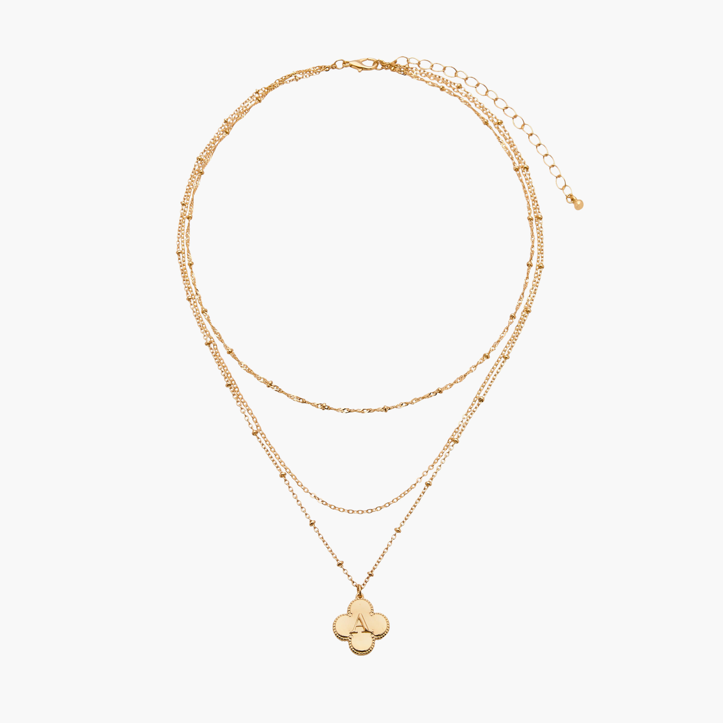 عقد بطبقات ودلاية حرف وقفل إغلاق-women-watchesandjewellery-jewellery-necklacesandpendants-image-1
