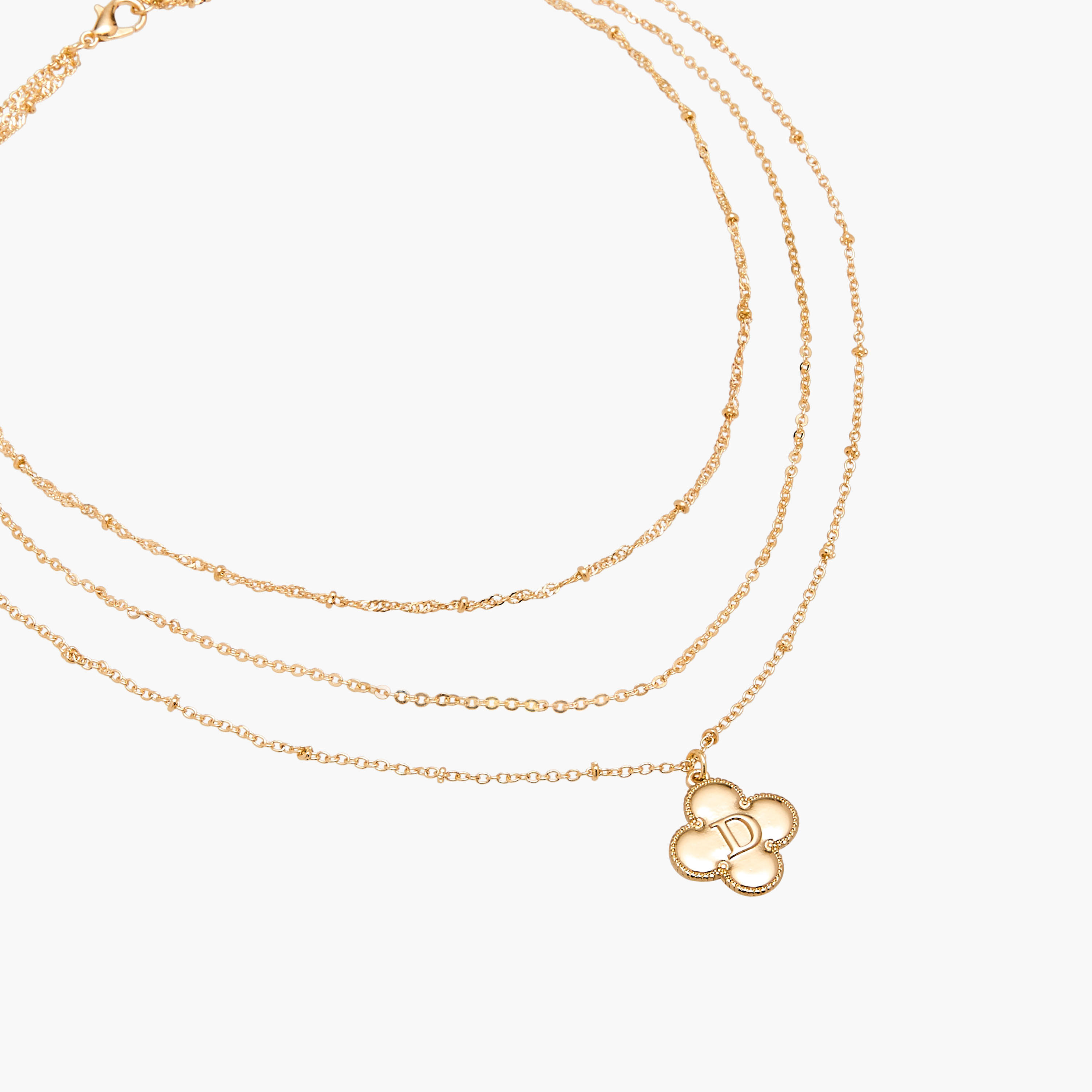 عقد طبقات بدلاية حرف ومشبك إغلاق-women-watchesandjewellery-jewellery-necklacesandpendants-image-3