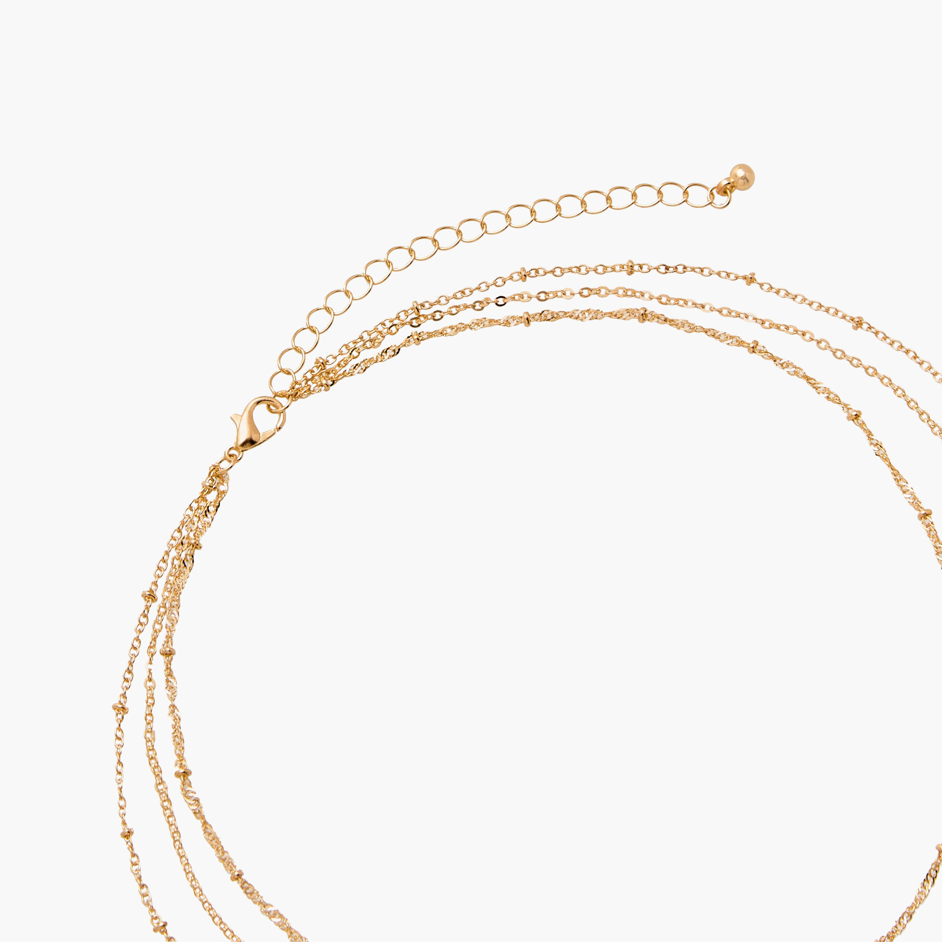 عقد طبقات بدلاية حرف ومشبك إغلاق-women-watchesandjewellery-jewellery-necklacesandpendants-image-4