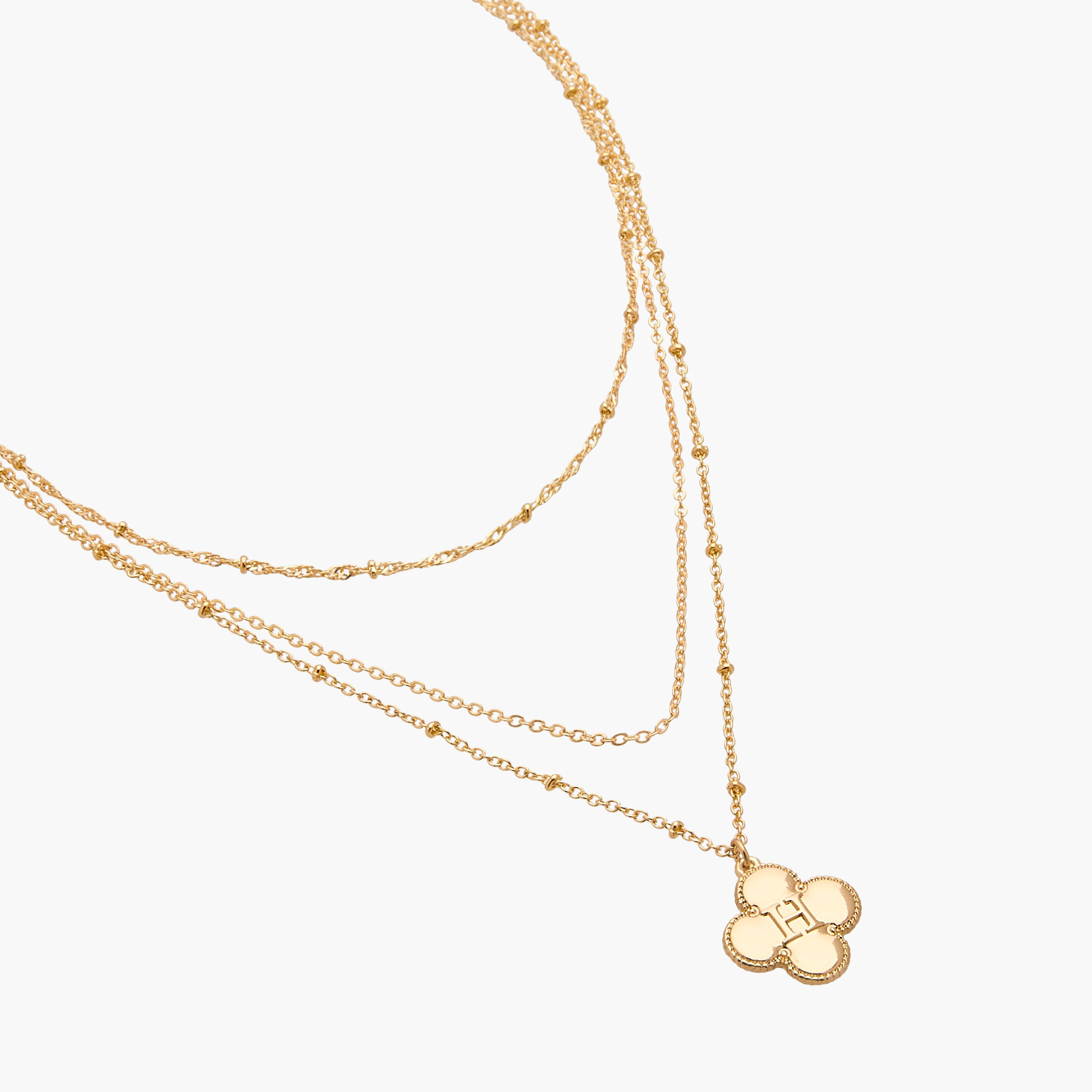 عقد طبقات بدلاية حرف ومشبك إغلاق-women-watchesandjewellery-jewellery-necklacesandpendants-image-3
