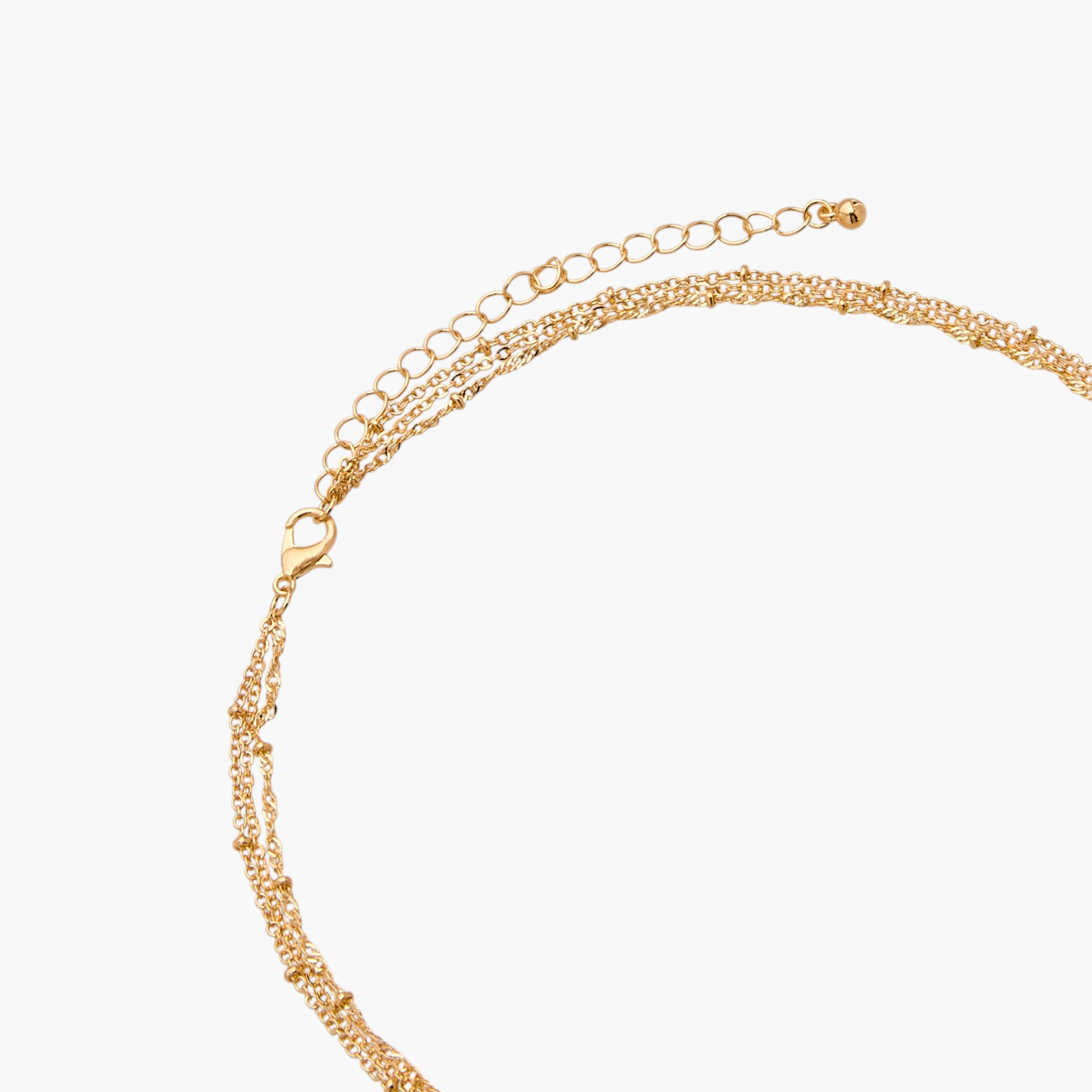 عقد طبقات بدلاية حرف ومشبك إغلاق-women-watchesandjewellery-jewellery-necklacesandpendants-image-4