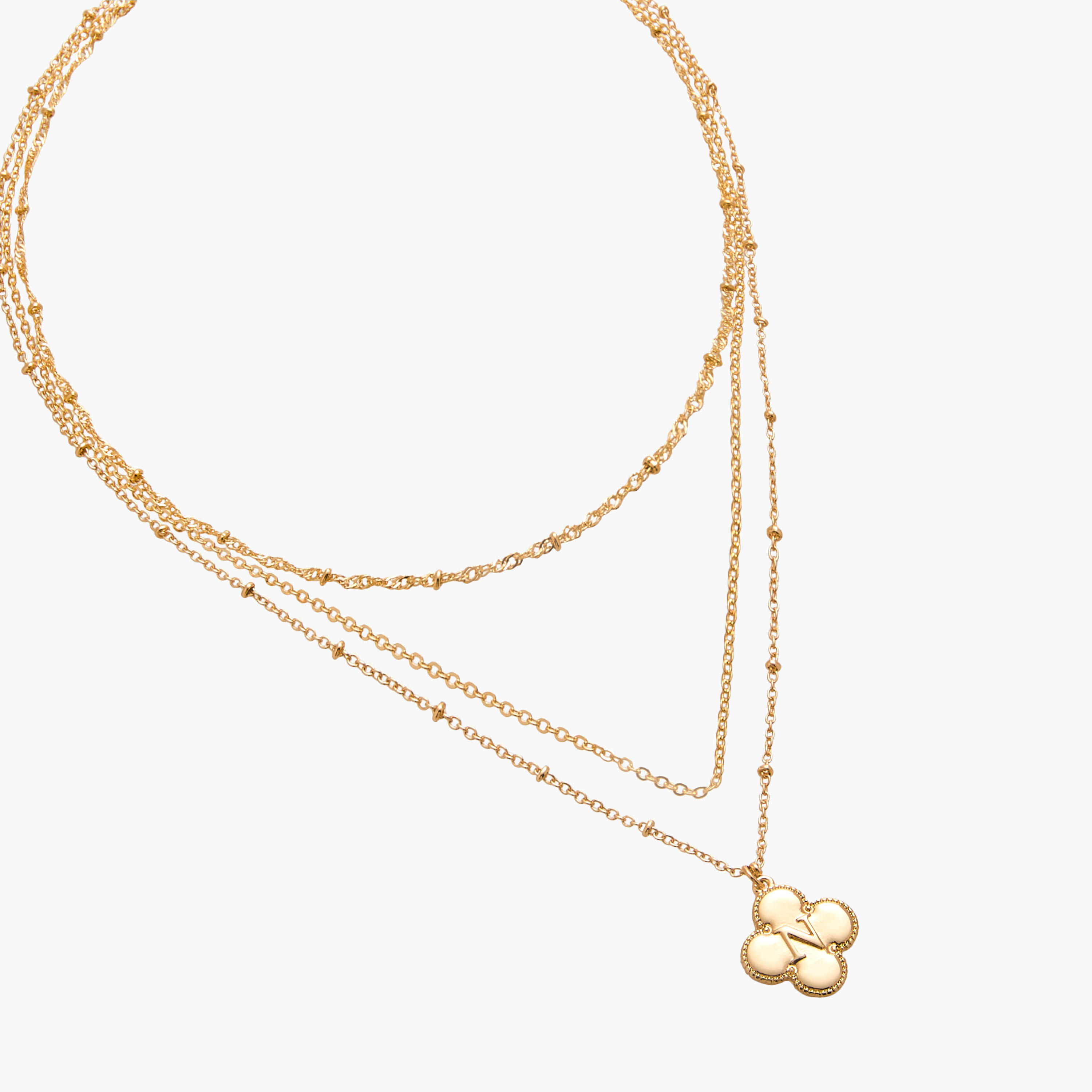 عقد طبقات بدلاية حرف ومشبك إغلاق-women-watchesandjewellery-jewellery-necklacesandpendants-image-3