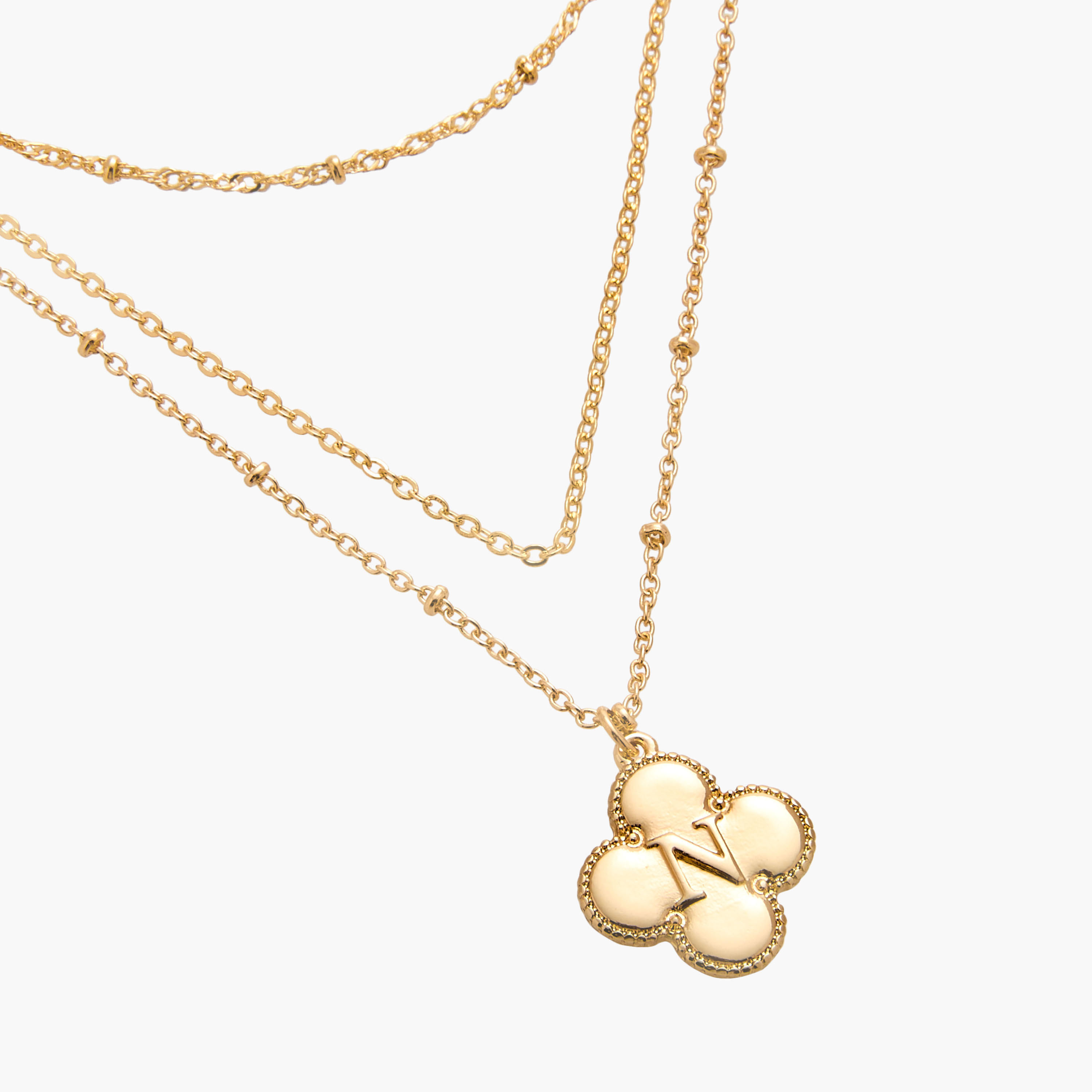 عقد طبقات بدلاية حرف ومشبك إغلاق-women-watchesandjewellery-jewellery-necklacesandpendants-image-5