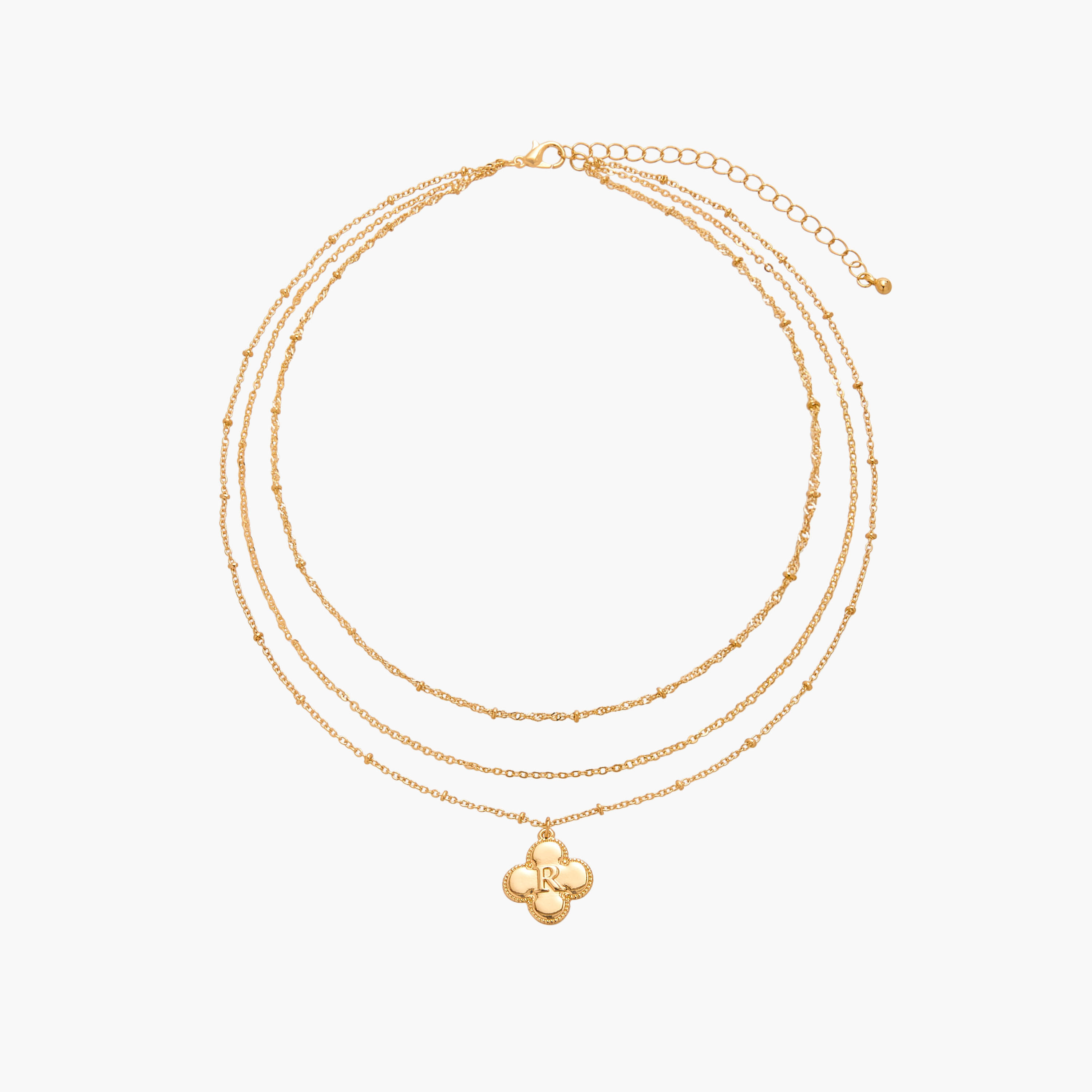 عقد طبقات بدلاية حرف ومشبك إغلاق-women-watchesandjewellery-jewellery-necklacesandpendants-image-1