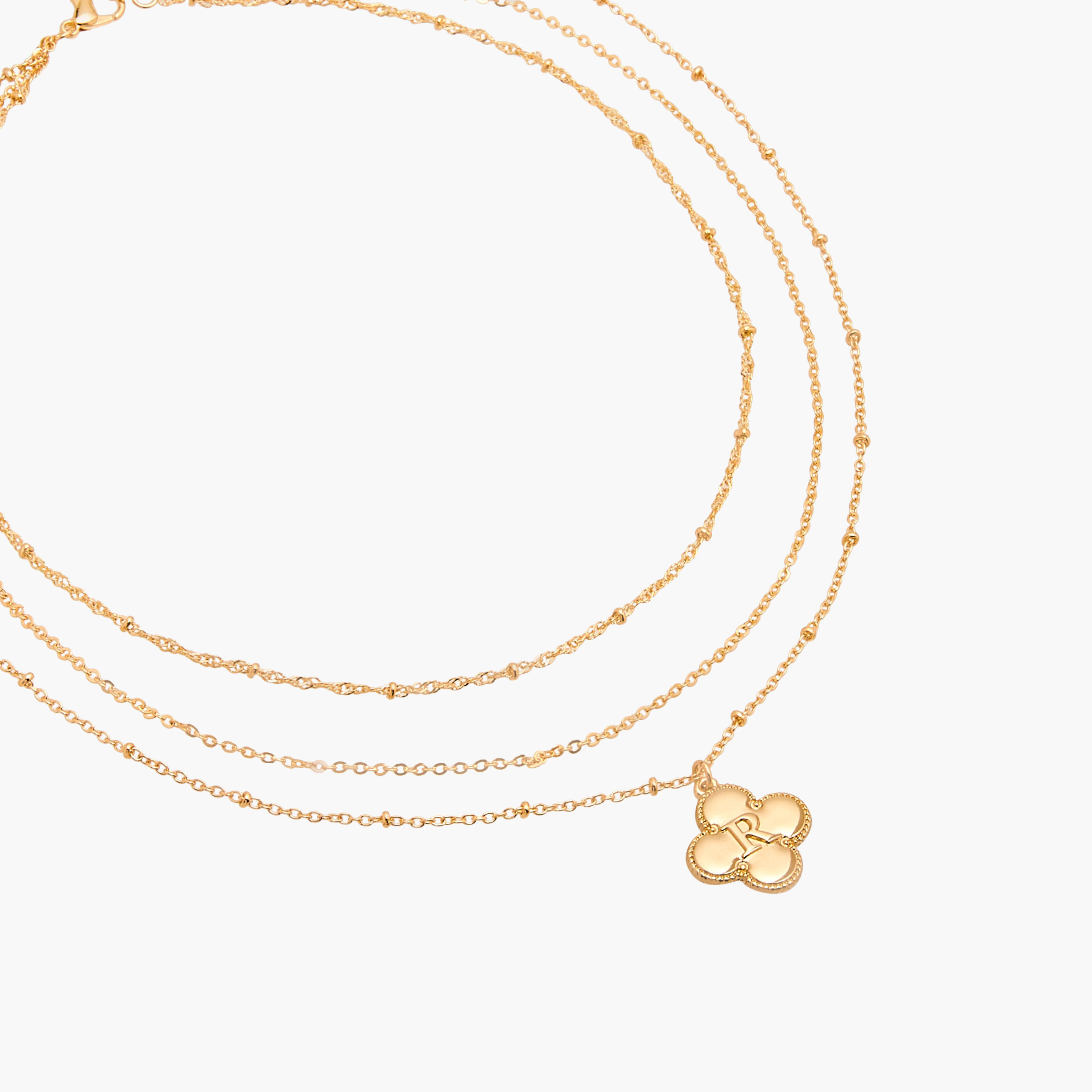 عقد طبقات بدلاية حرف ومشبك إغلاق-women-watchesandjewellery-jewellery-necklacesandpendants-image-3