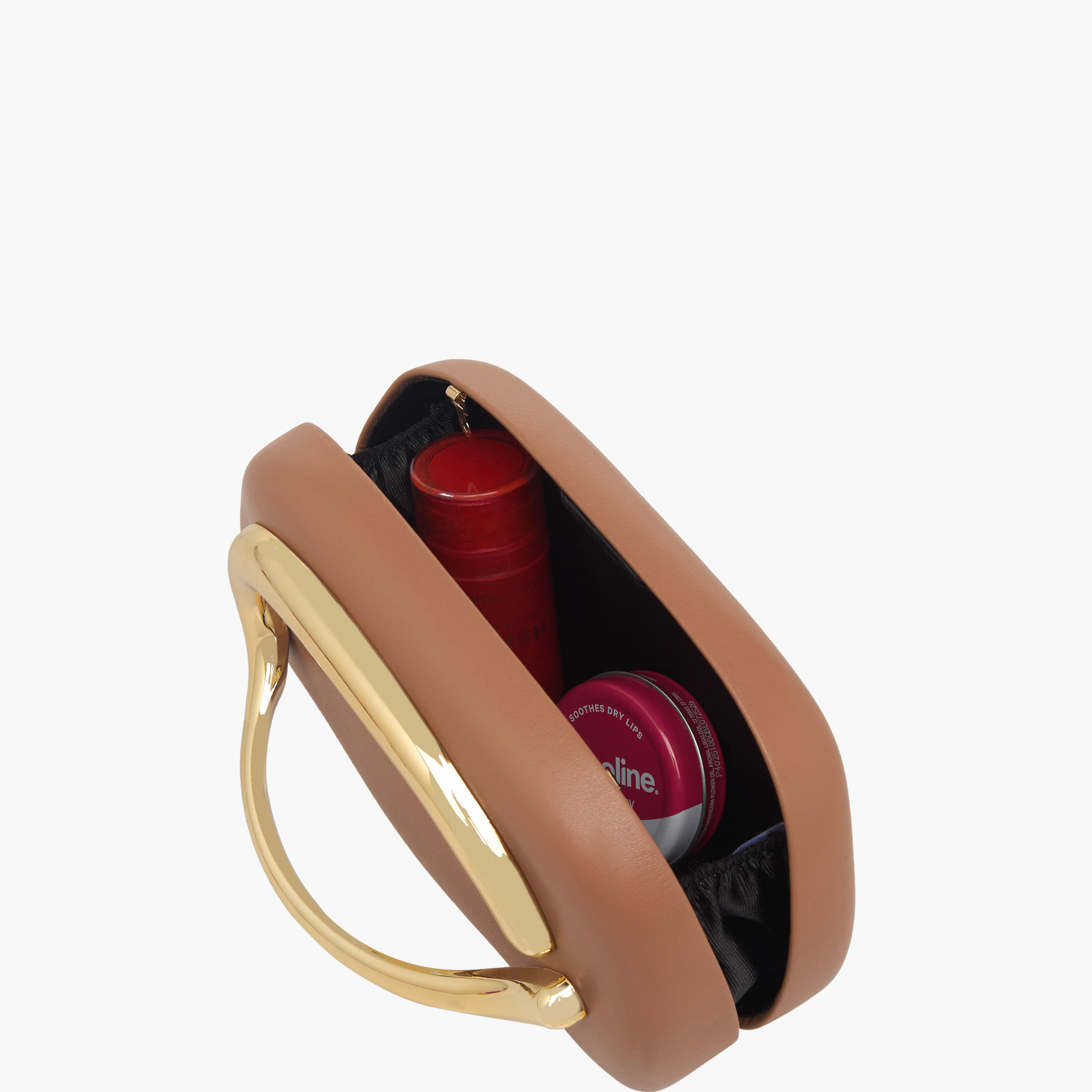 Metal Trim Clutch Bag with Chain Strap-women-bagsandwallets-handbags-image-9