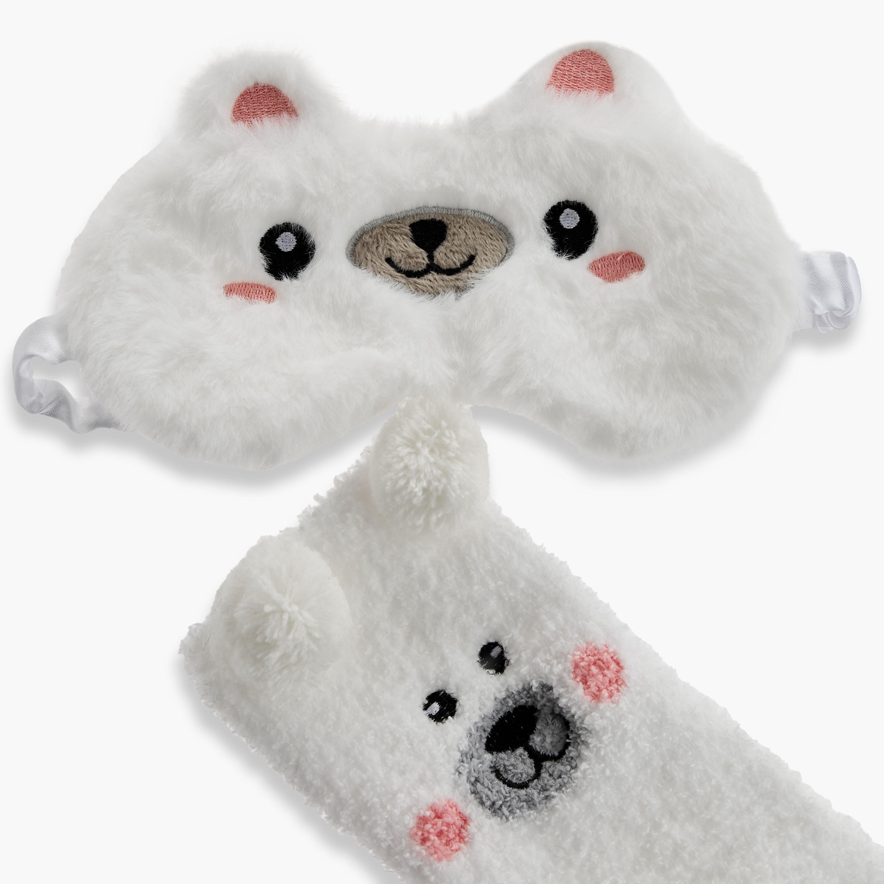 Polar Bear Socks and Eye Mask Set-women-socksandstockings-image-7