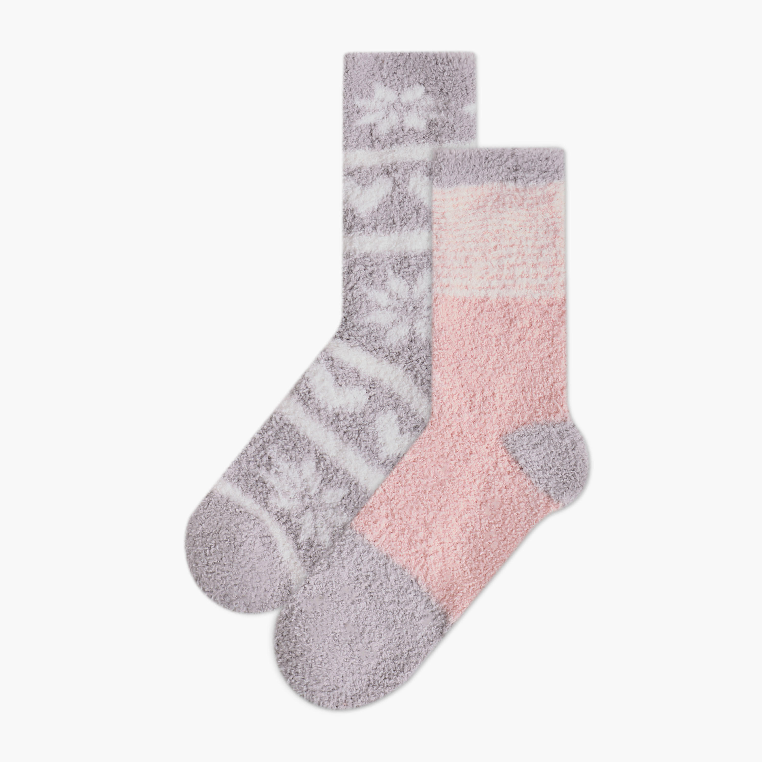طقم جوارب بوليستر مريحة زوجين بطول متوسط-women-socksandstockings-image-5