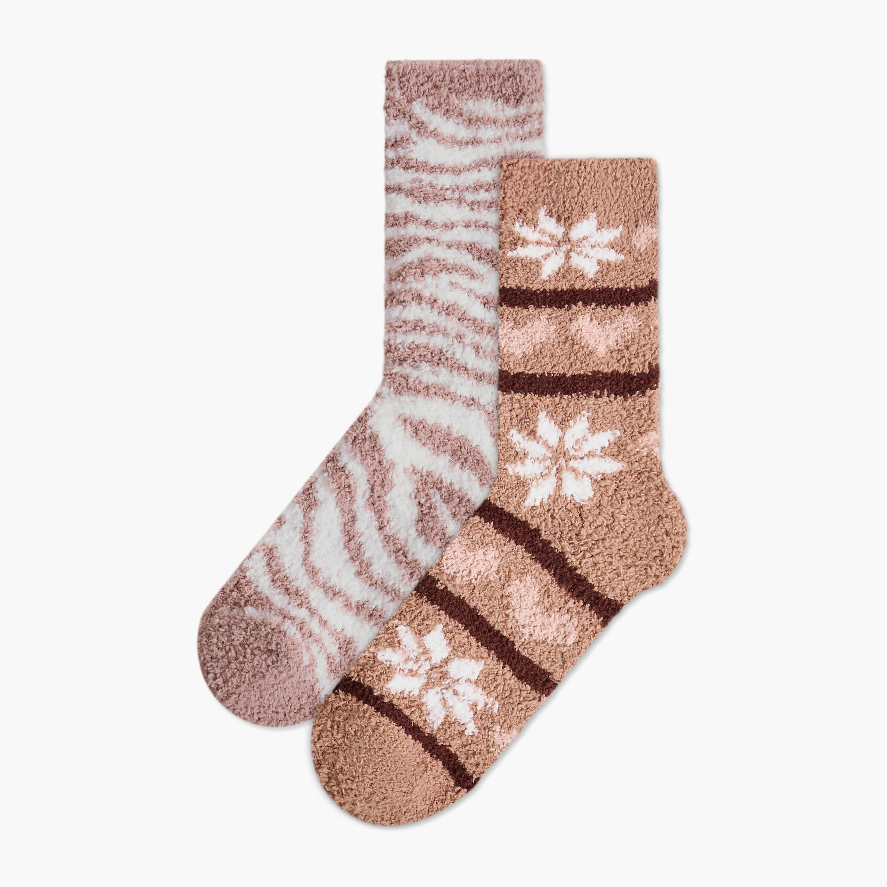Pack of 2 - Women's Plush Crew Length Socks-women-socksandstockings-image-1