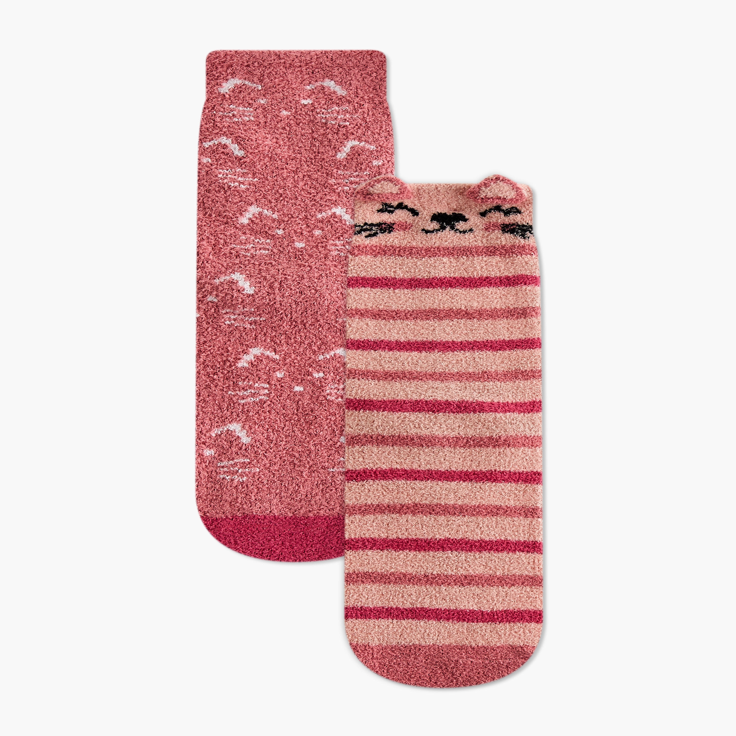 Pack of 2 Crew Length Polyester Socks-women-socksandstockings-image-1
