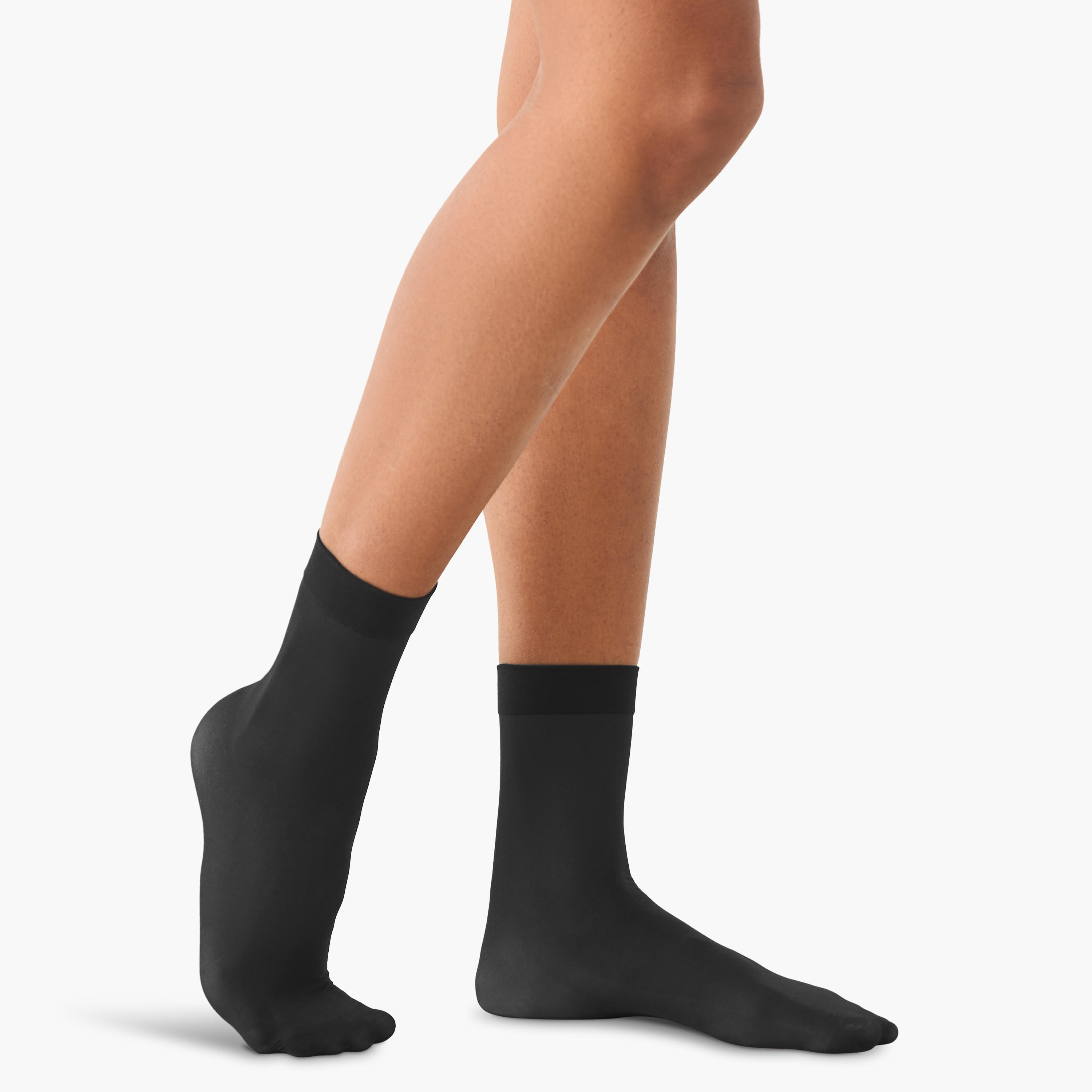 Pack of 2 Half Sheer Stockings-women-socksandstockings-image-2
