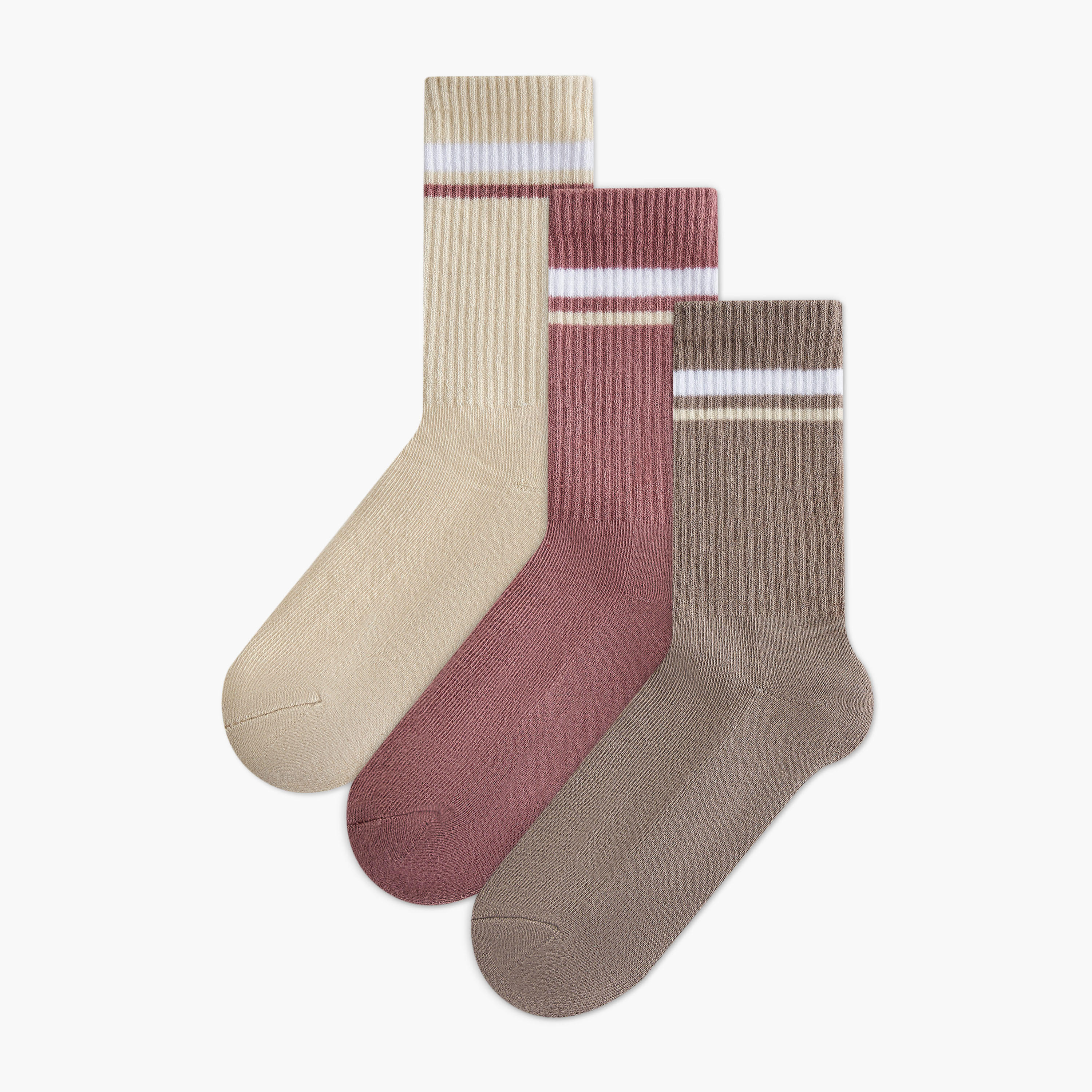 Women's Crew Length Sports Socks - Set of 3-women-socksandstockings-image-1
