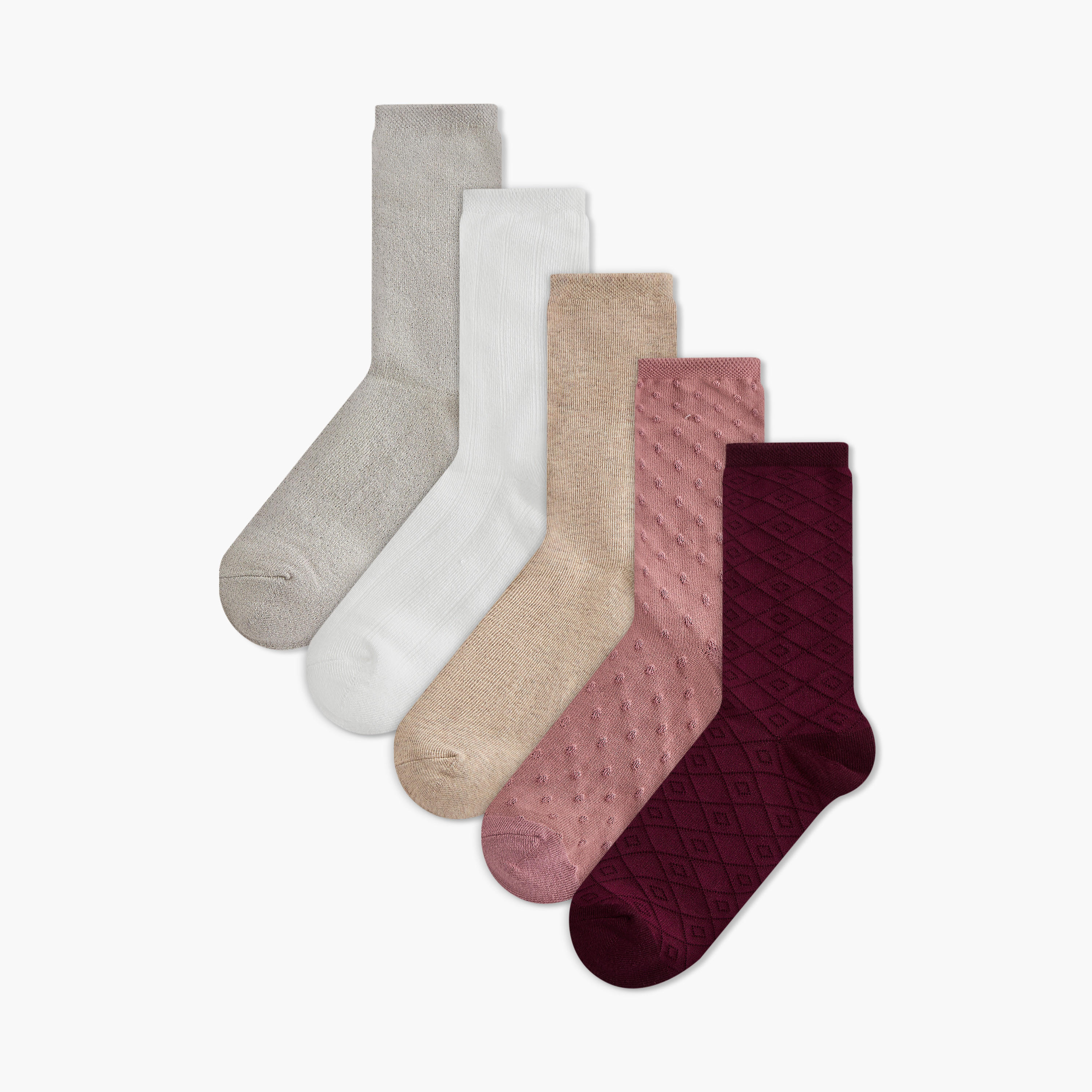 Women's Crew Length Socks - Set of 5-women-socksandstockings-image-1