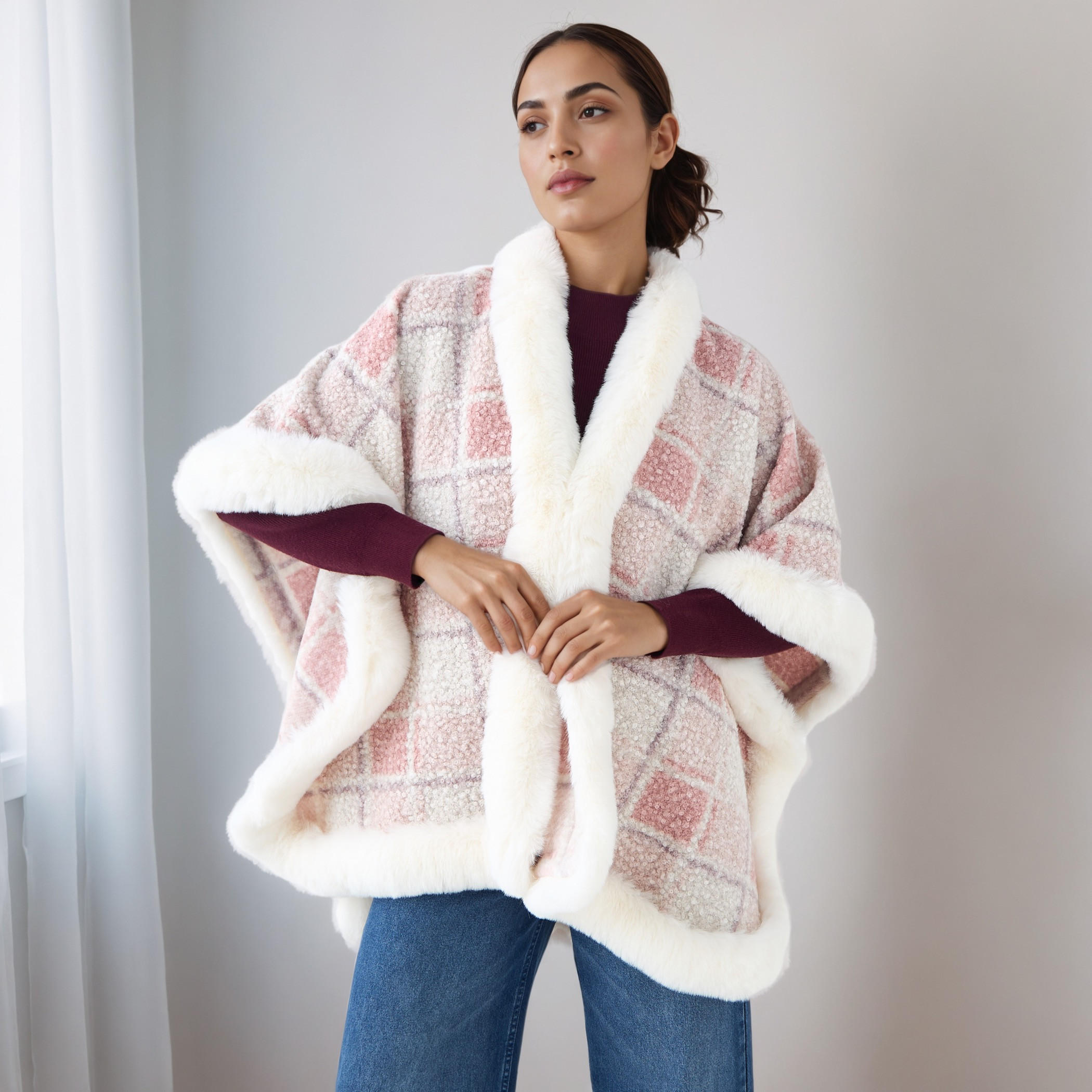 سترة كاب كاروهات طويلة-women-winterwear-cardigansandjumpers-cardigans-image-5