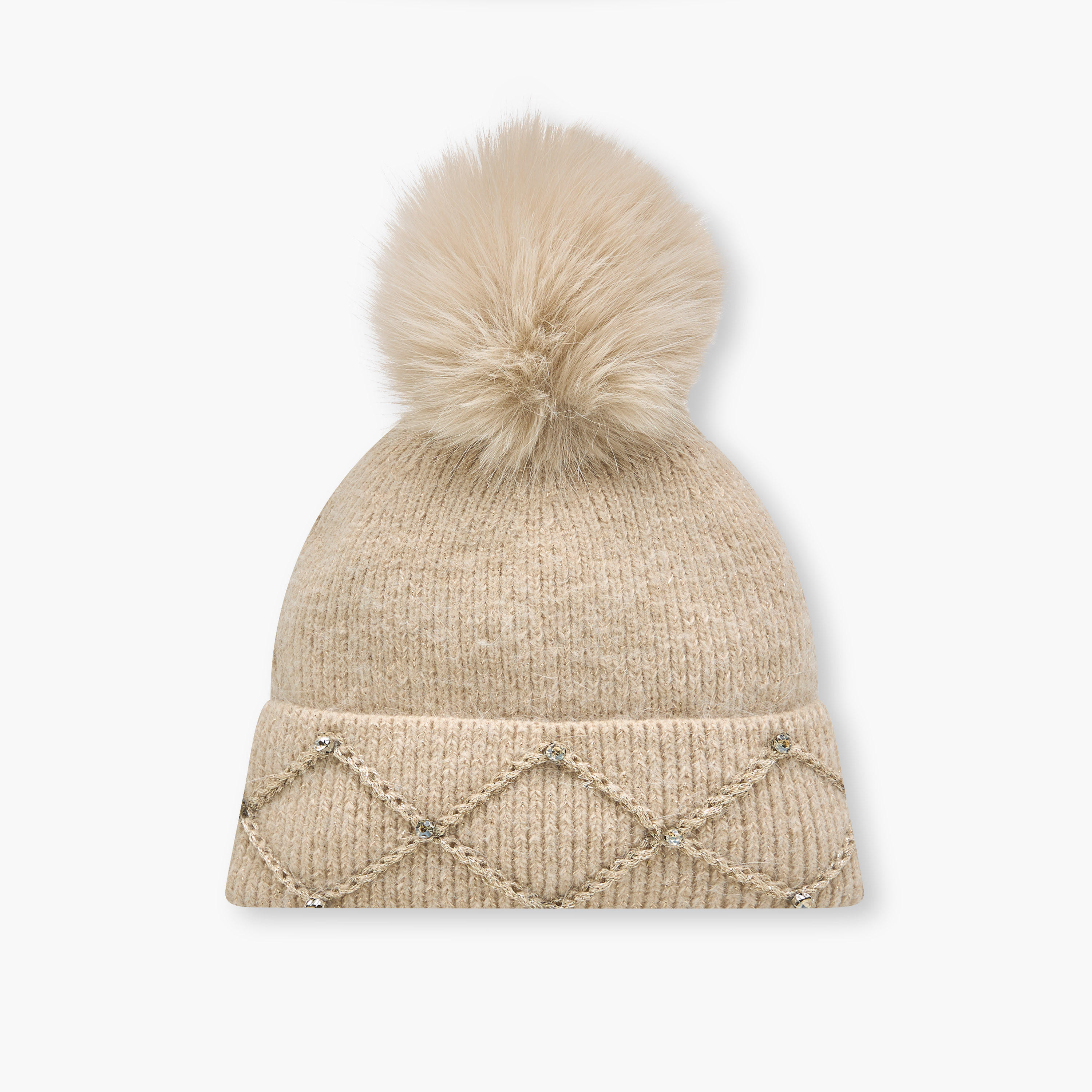 Embellished Pom-Pom Detail Beanie-women-clothingaccessories-capsandhats-image-3