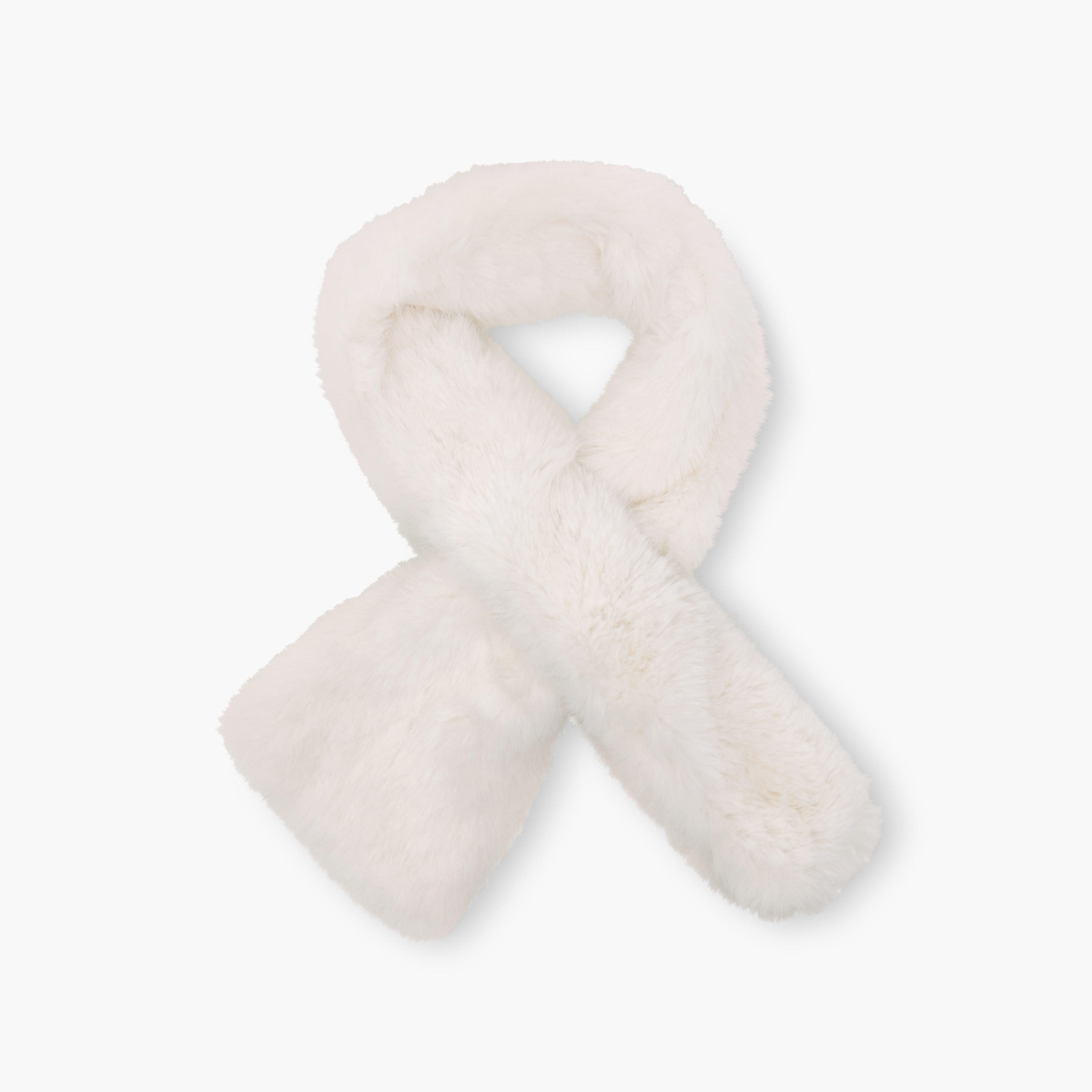 Fur Neck Scarf Polyester-women-winterwear-scarves-image-1