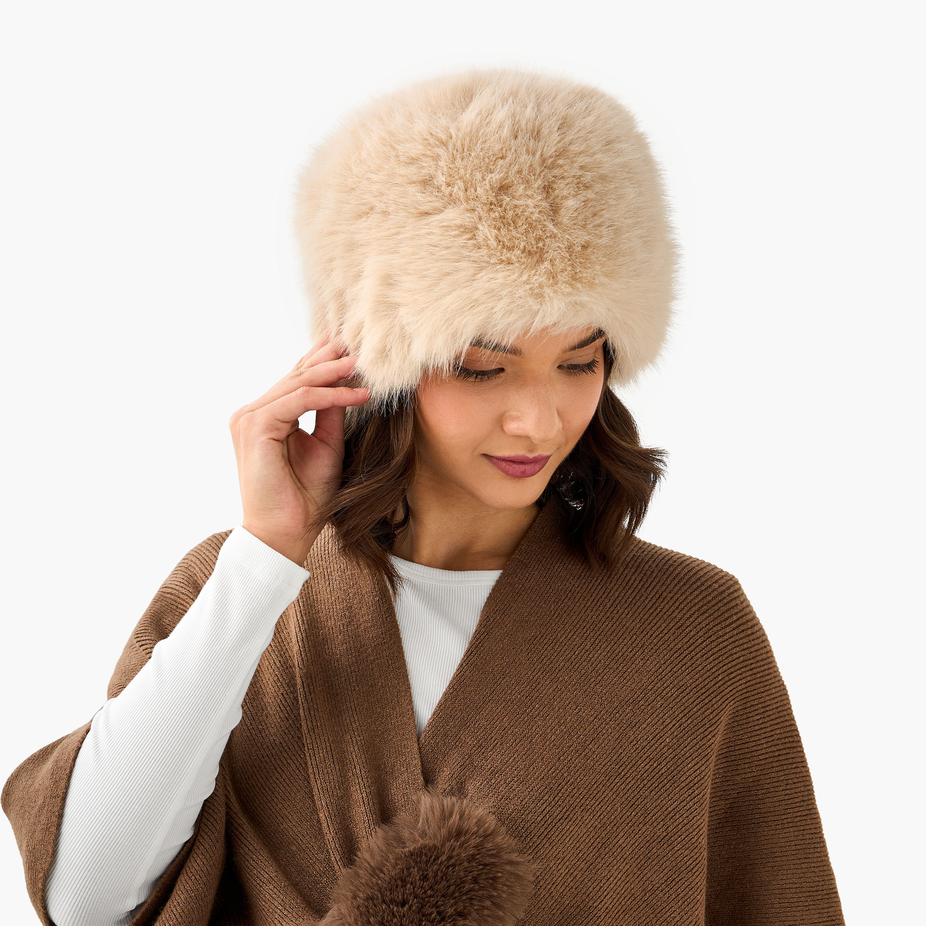 Plush Faux Fur Hat-women-clothingaccessories-capsandhats-image-1