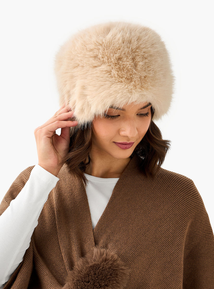 Plush Faux Fur Hat-women-clothingaccessories-capsandhats-image-1