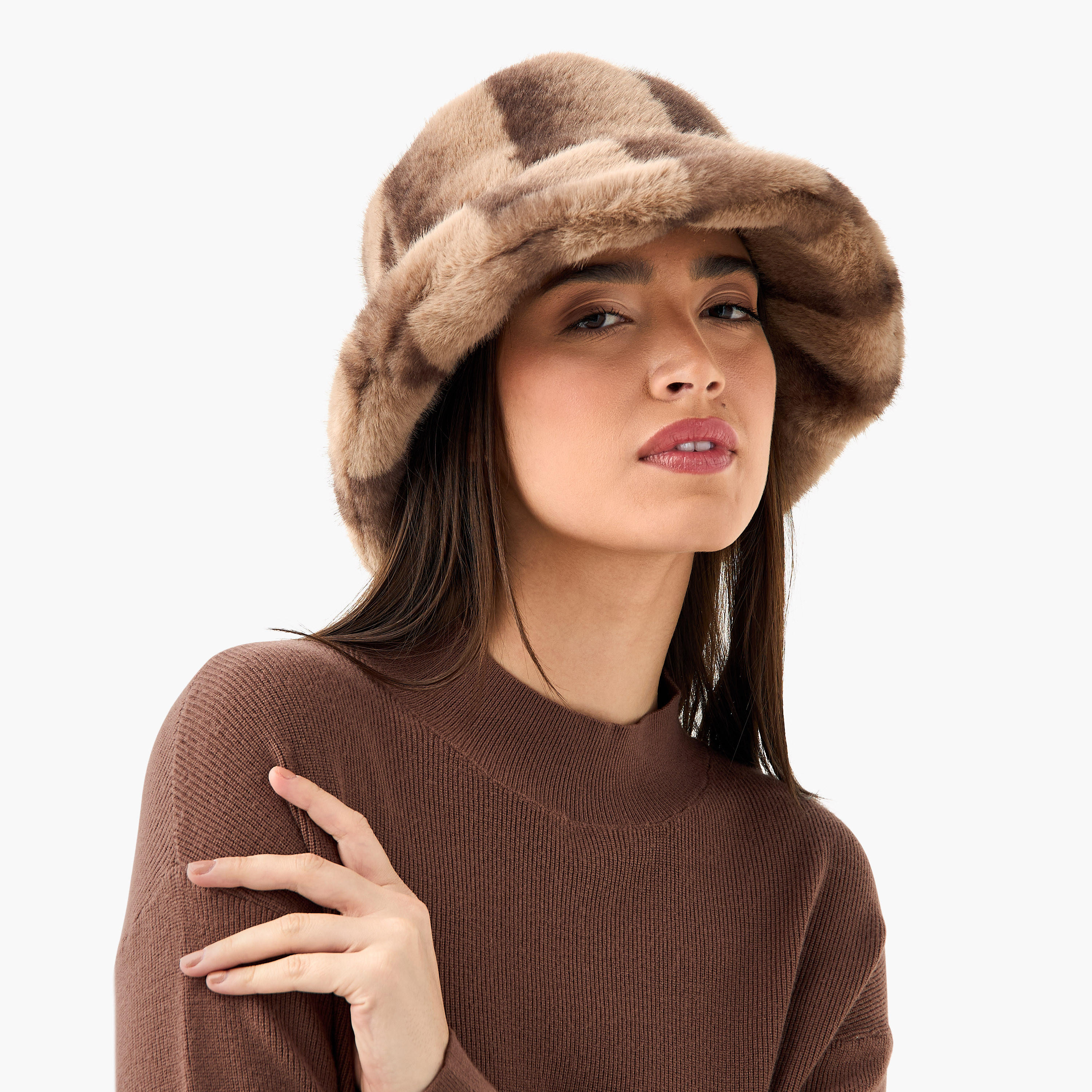 Faux Fur Textured Hat-women-clothingaccessories-capsandhats-image-2