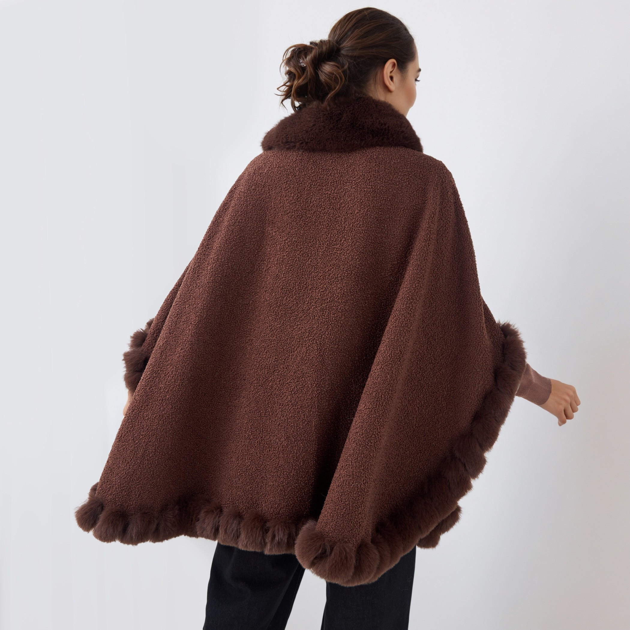 Cape Fur Trim Polyester-women-winterwear-cardigansandjumpers-cardigans-image-2