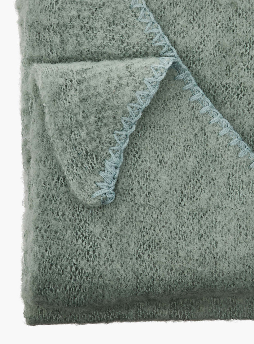 Scarf Triangle Polyester Green-women-winterwear-scarves-image-4